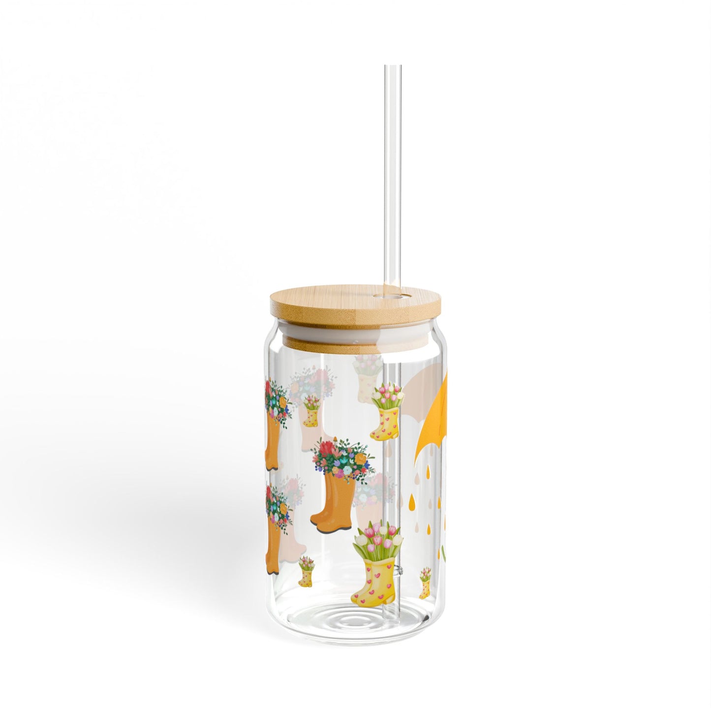 Whimsy Sip 16oz Whimsical Sipper Glass Charming | Reusable | Gift-Ready | Perfect for Garden and Party Lovers
