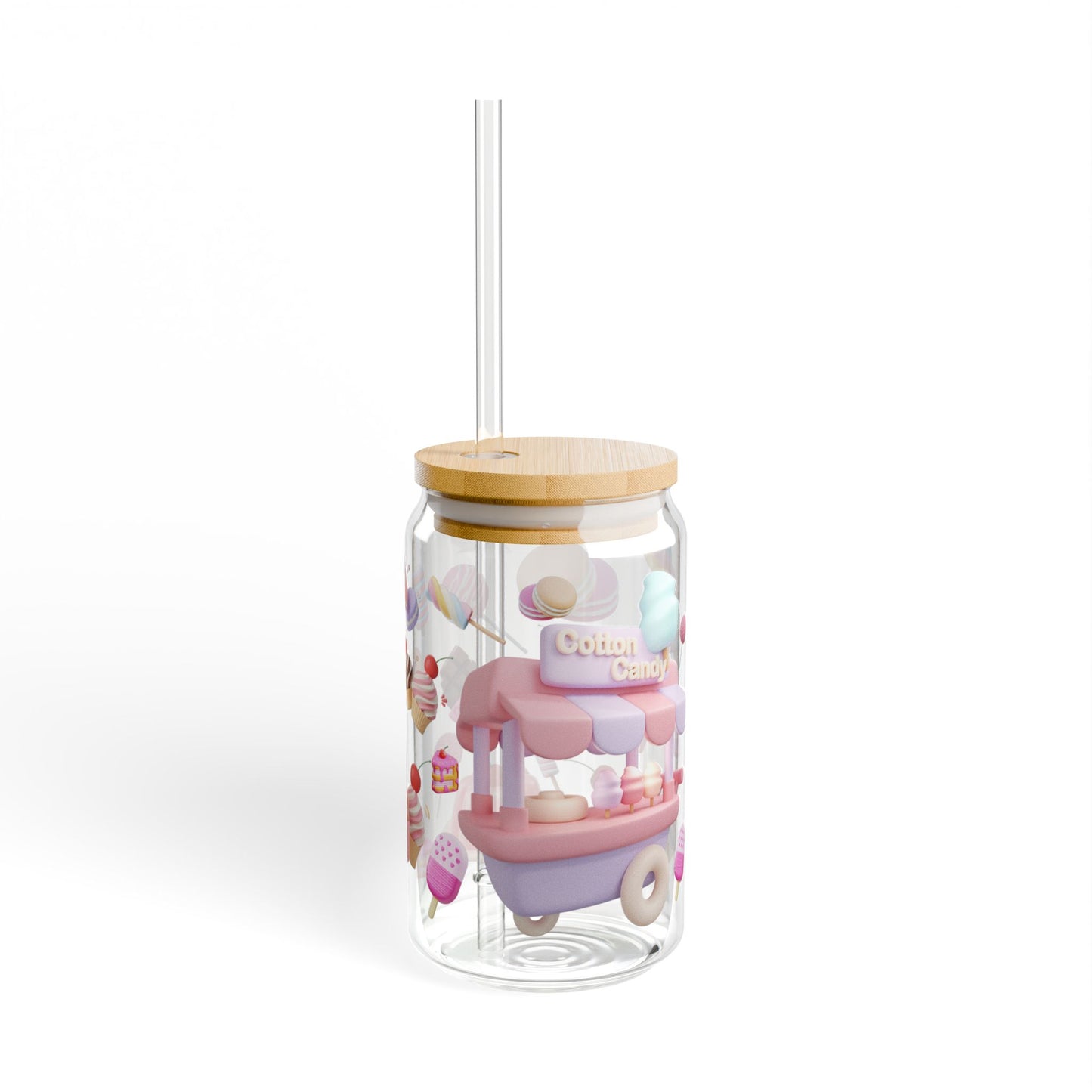 Sip & Smile 16oz Fun Colorful Sipper Glass Playful | Reusable | Family-Friendly | Perfect for Every Occasion