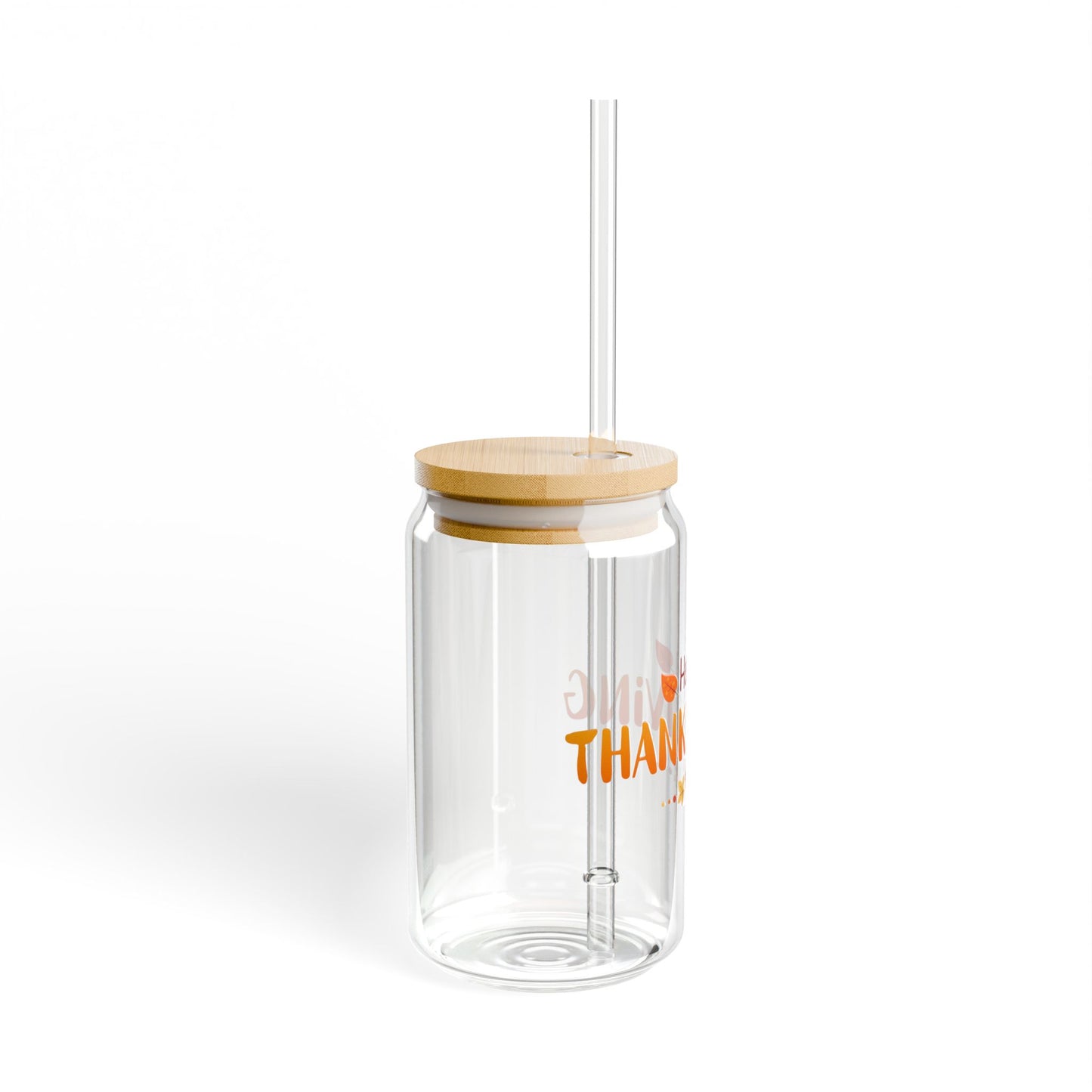 Grateful Sips Thanksgiving Sipper Glass 16oz Reusable | Fall-Inspired | Eco-Friendly | Perfect for Gatherings