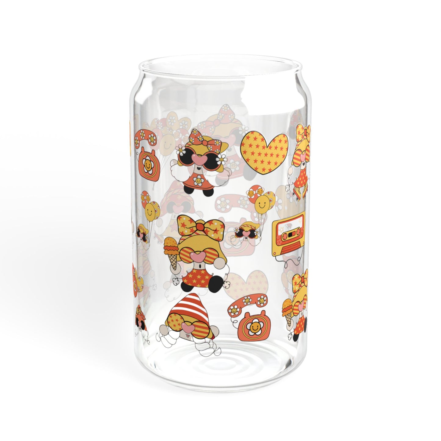 Kawaii Sip 16oz Yellow Elf Sipper Glass Cute | Whimsical | Reusable | Perfect for Gifts and Parties