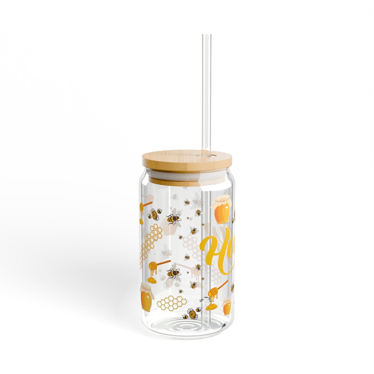 Sweet Honey Bloom 16oz Sipper Glass