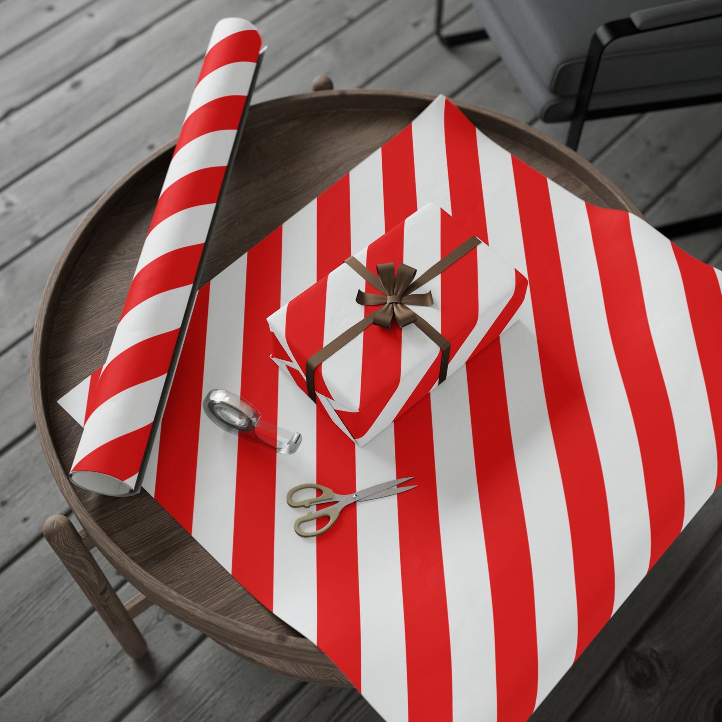 Classic Red & White Wrapping Paper Elegant Gift Wrap for Any Occasion