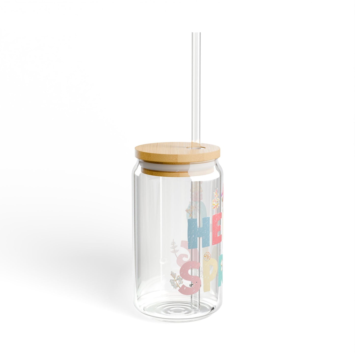 Spring Bloom 16oz Sipper Glass Fresh | Reusable | Eco-Friendly | Perfect for Spring Celebrations