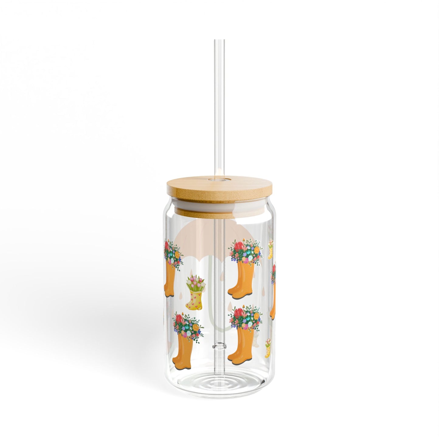 Whimsy Sip 16oz Whimsical Sipper Glass Charming | Reusable | Gift-Ready | Perfect for Garden and Party Lovers