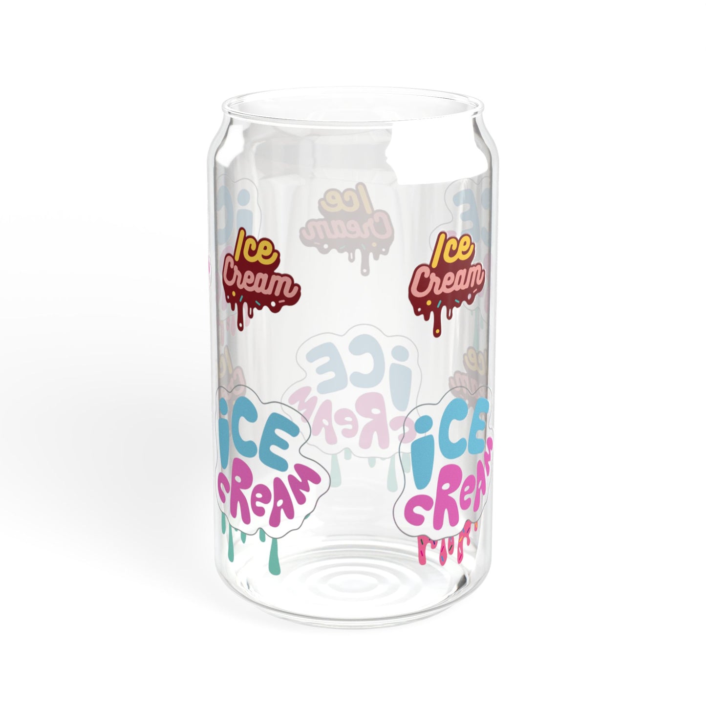Ice Cream Bliss 16oz Sipper Glass Fun | Durable | Eco-Friendly | Perfect for Sweet Moments