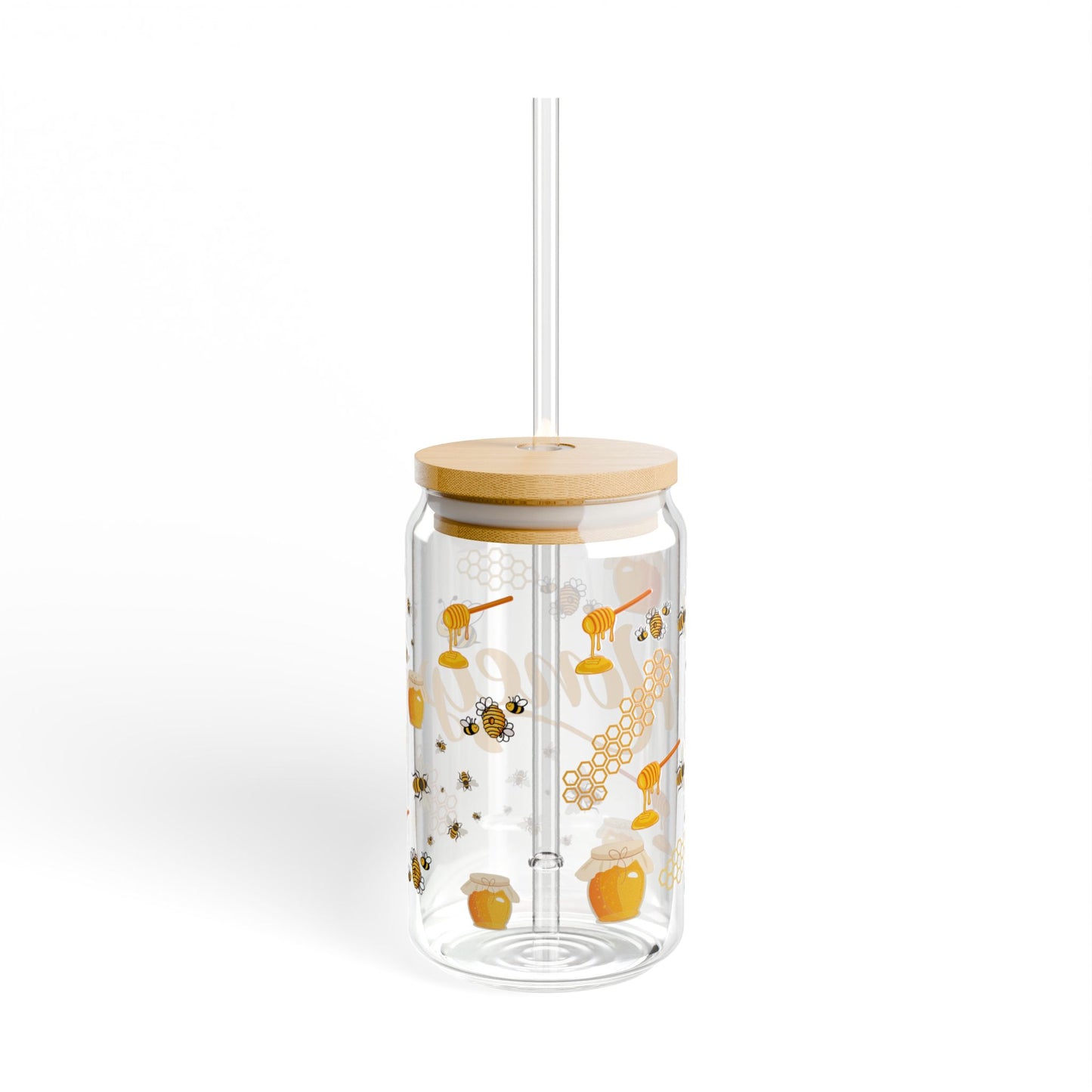 Sweet Honey Bloom 16oz Sipper Glass