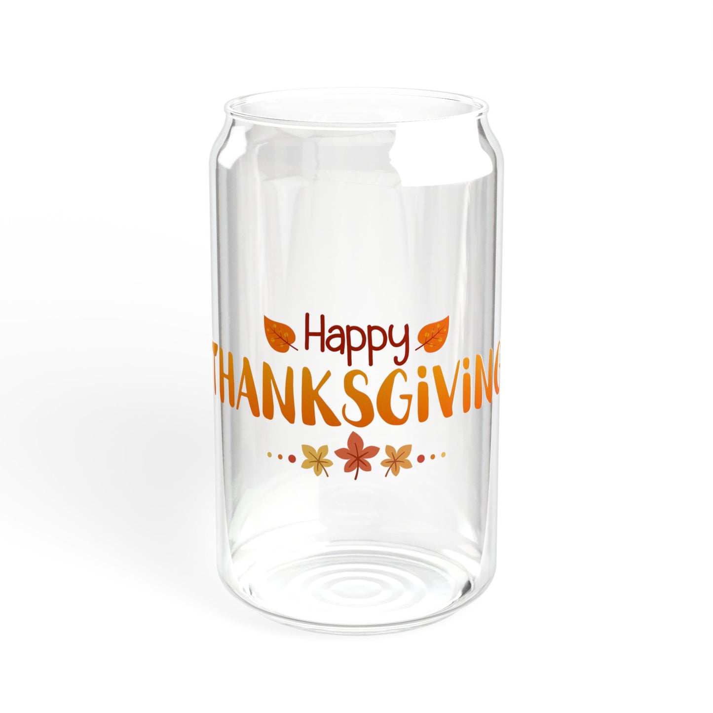Grateful Sips Thanksgiving Sipper Glass 16oz Reusable | Fall-Inspired | Eco-Friendly | Perfect for Gatherings