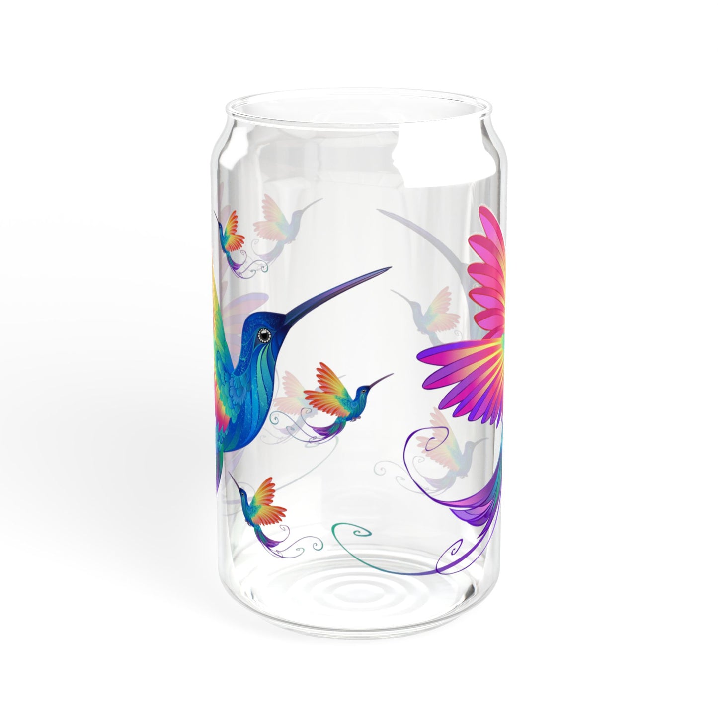 Bluebird Breeze 16oz Colorful Bird Sipper Glass Charming | Eco-Friendly | Durable | Made for Everyday Delight