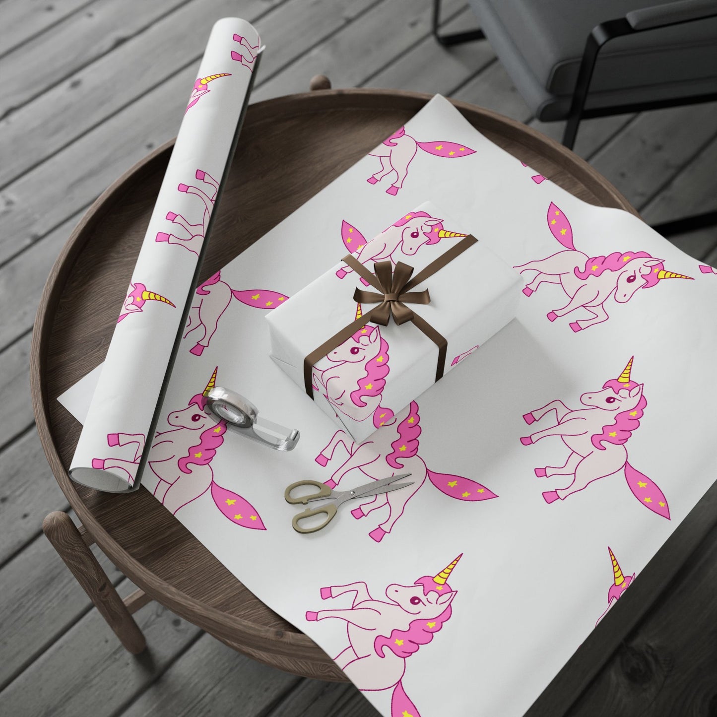 Pink Horses Wrapping Paper Stylish Gift Wrap for Birthdays and Celebrations
