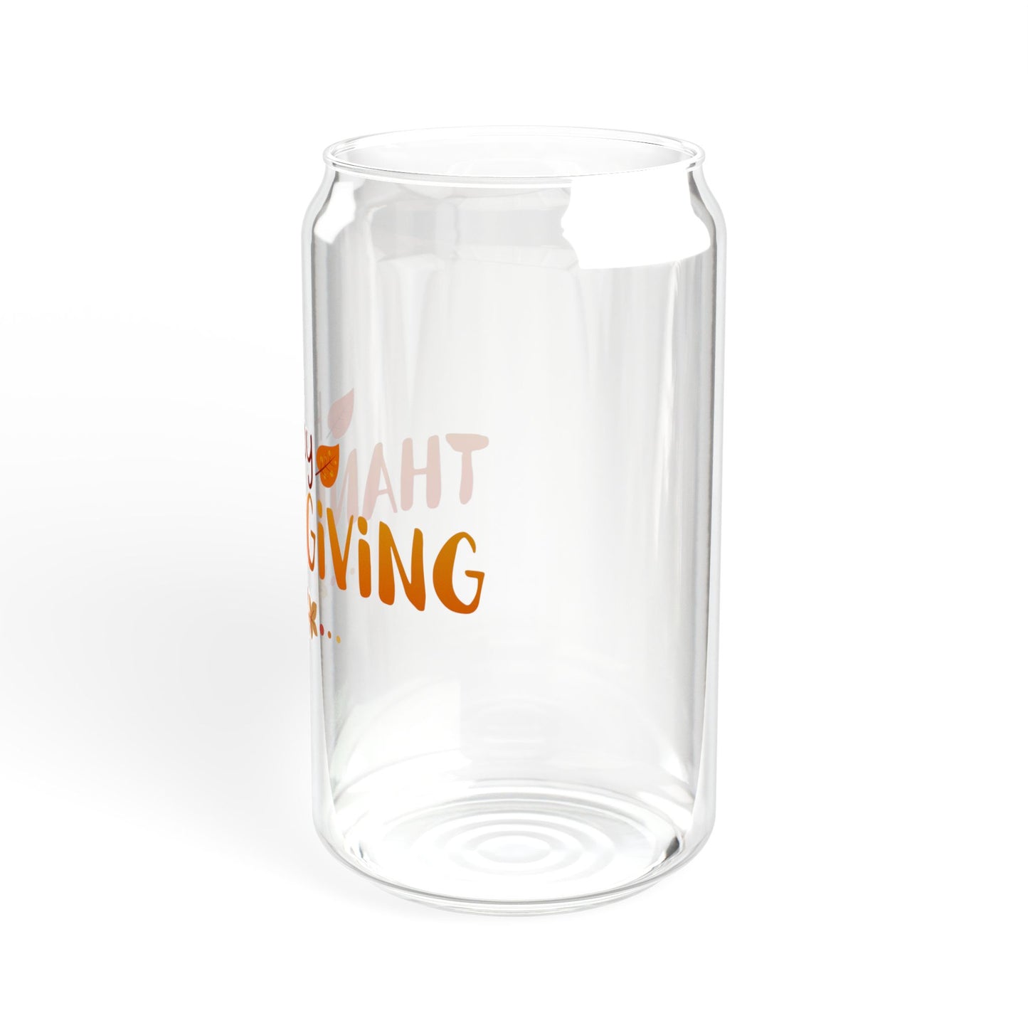 Grateful Sips Thanksgiving Sipper Glass 16oz Reusable | Fall-Inspired | Eco-Friendly | Perfect for Gatherings