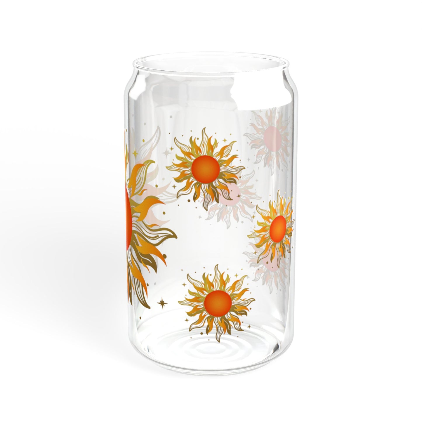 Sunshine Glow 16oz Summer Sipper Glass vibrant | Eco-Friendly | Reusable | Made for Sunny Days