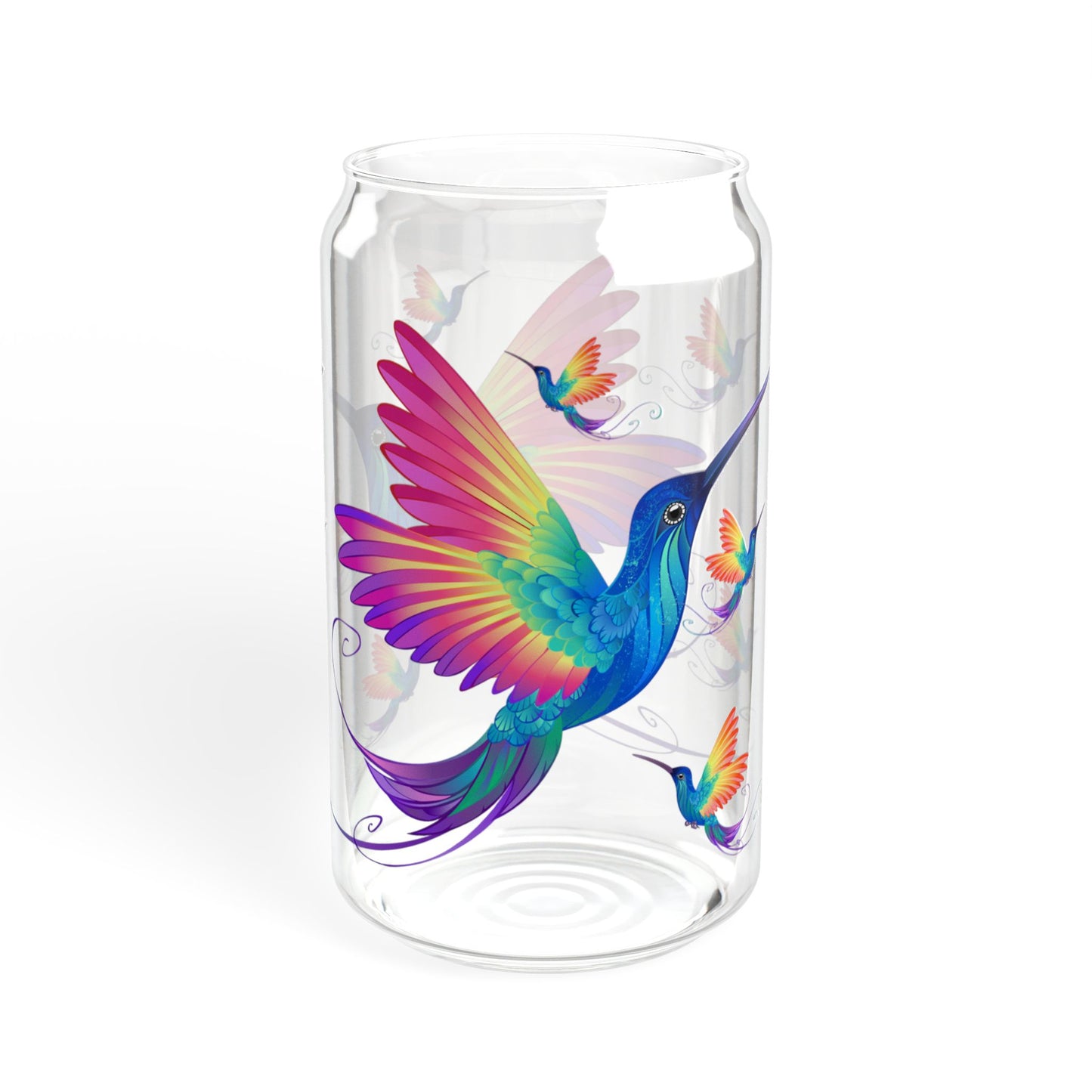 Bluebird Breeze 16oz Colorful Bird Sipper Glass Charming | Eco-Friendly | Durable | Made for Everyday Delight