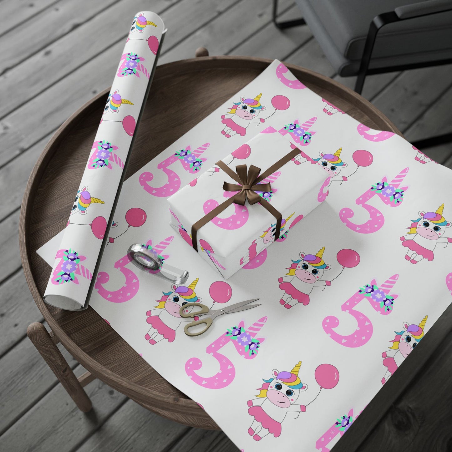 Colorful Horse Birthday Wrapping Paper Fun Gift Wrap for Kids Parties