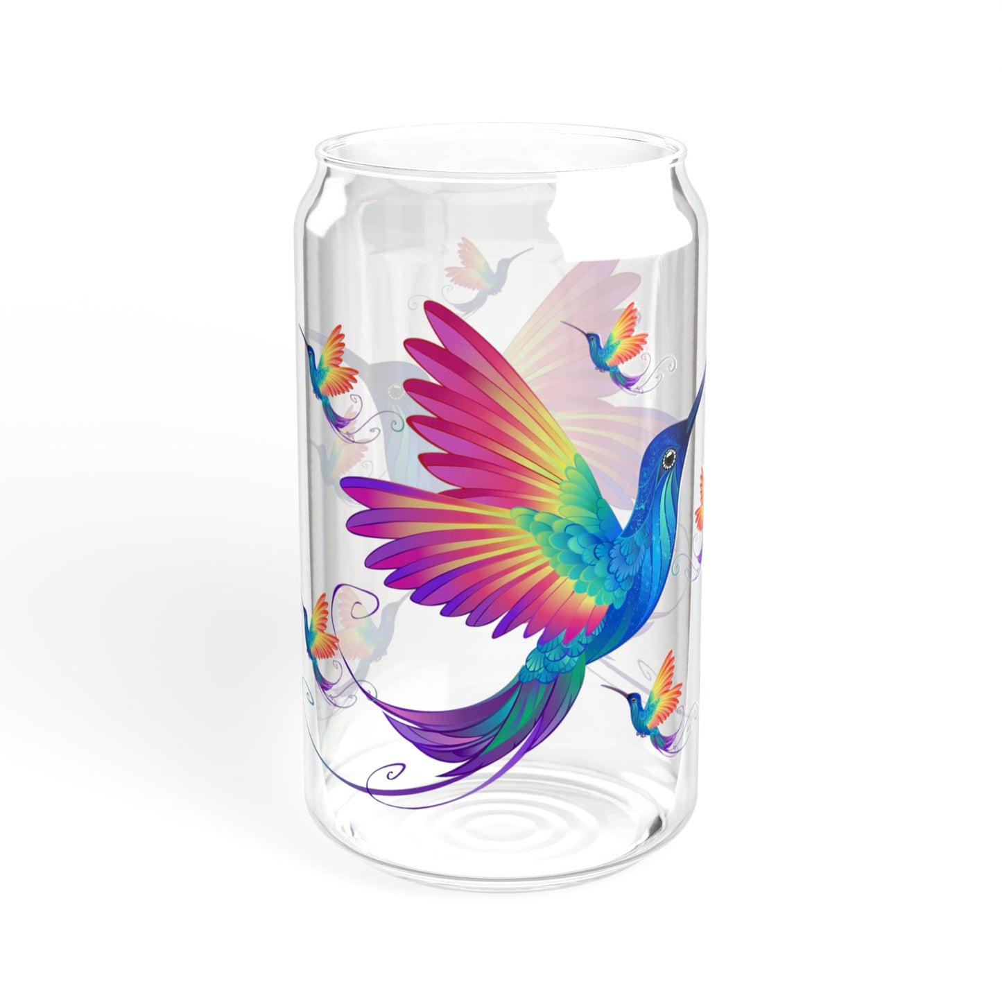 Bluebird Breeze 16oz Colorful Bird Sipper Glass Charming | Eco-Friendly | Durable | Made for Everyday Delight