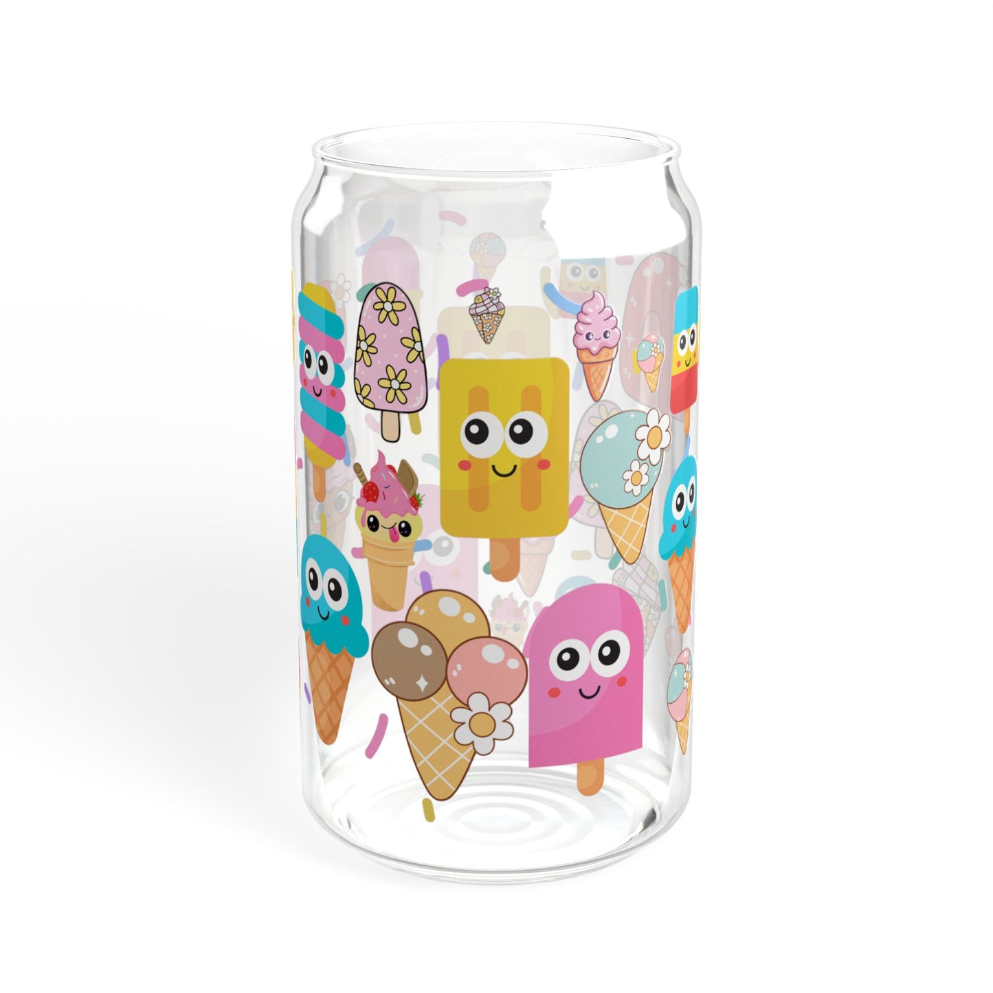 Sweet Sips 16oz Ice Cream Sipper Glass Playful | Reusable | Gift-Ready | Perfect for Summer Celebrations