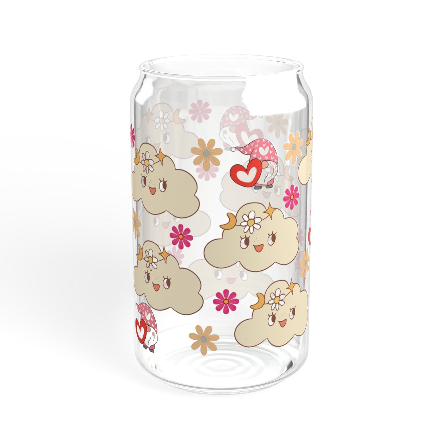 Cloud Joy 16oz Cute Cloud Sipper Glass Whimsical | Reusable | Gift-Ready | Perfect for Summer Sips