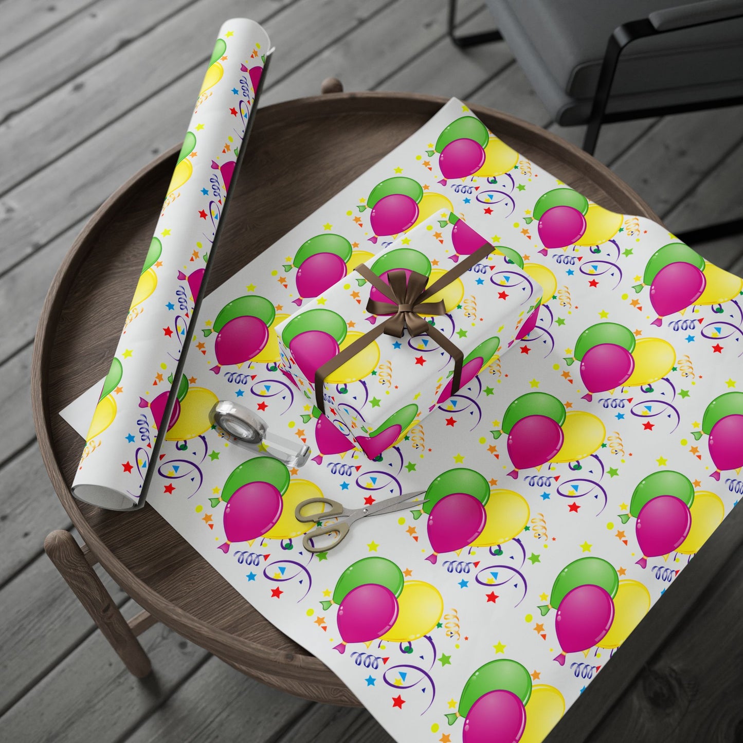 Colorful Balloons Wrapping Paper Party Gift Wrap Sheets