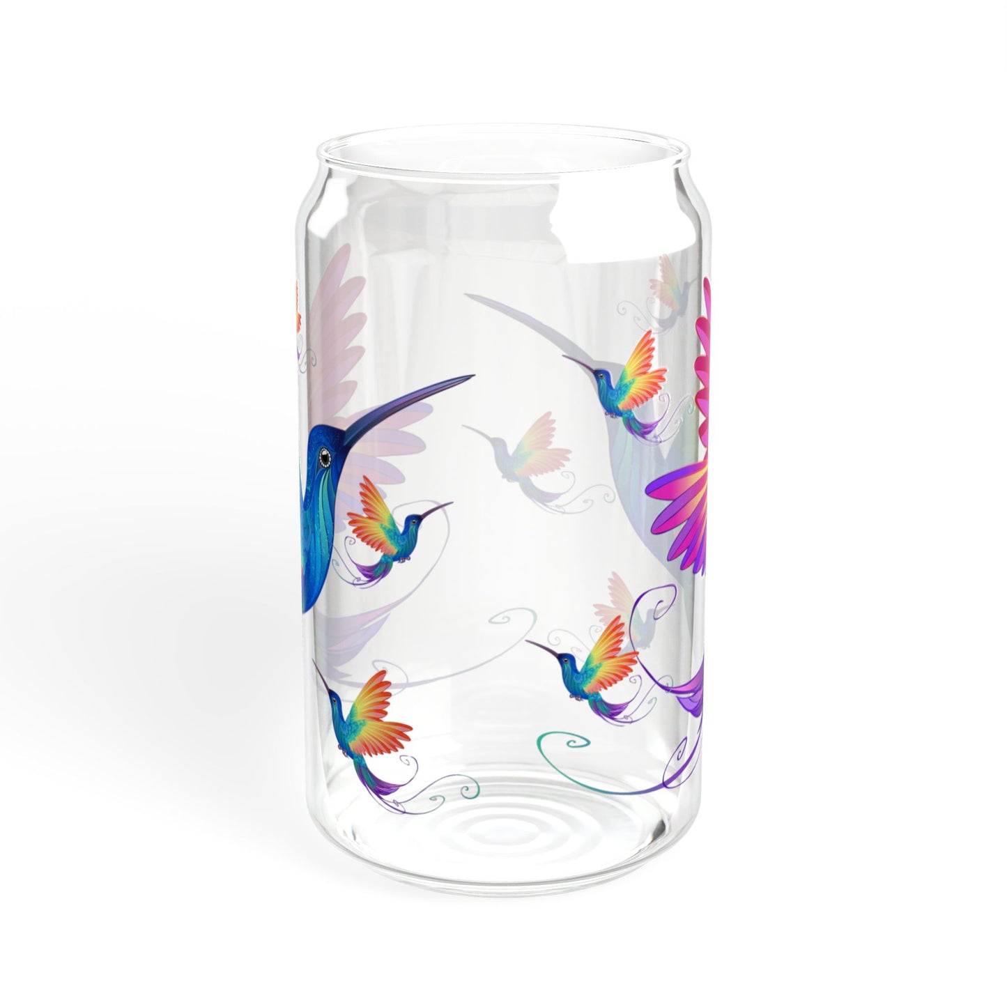 Bluebird Breeze 16oz Colorful Bird Sipper Glass Charming | Eco-Friendly | Durable | Made for Everyday Delight