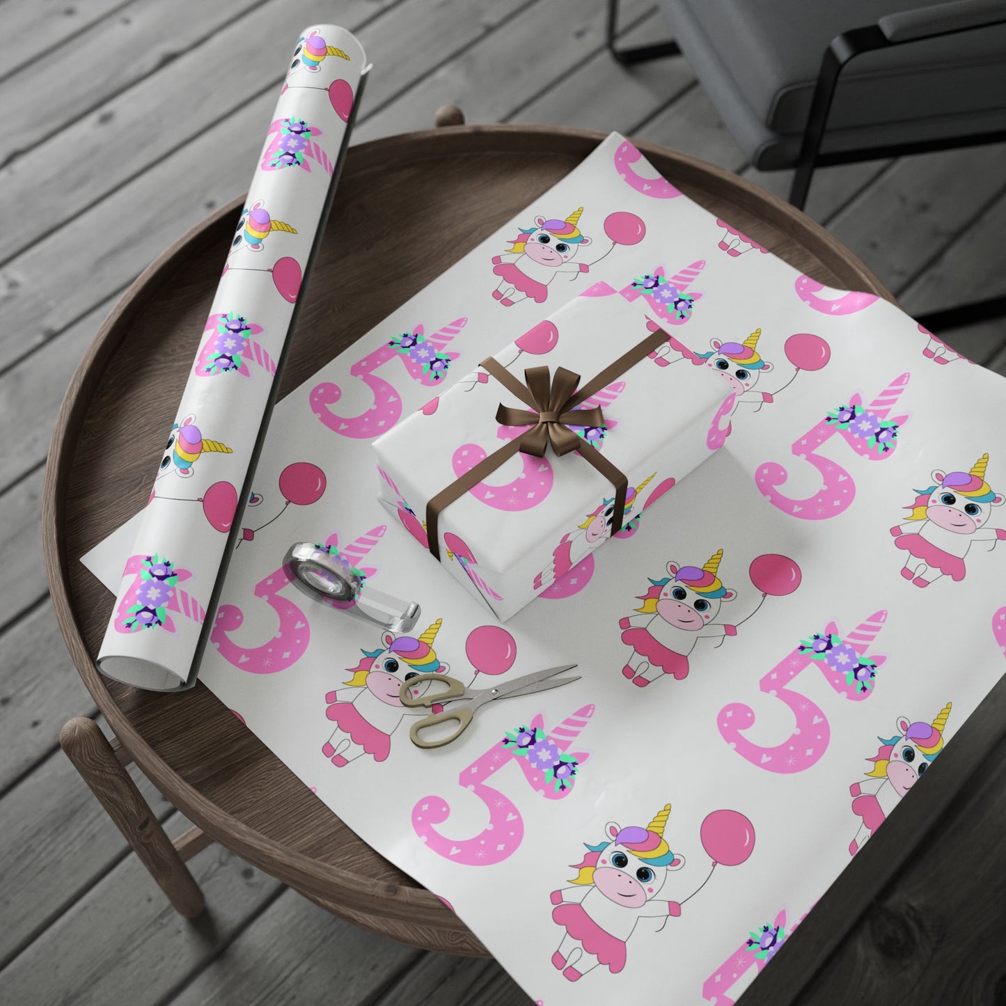 Colorful Horse Birthday Wrapping Paper Fun Gift Wrap for Kids Parties