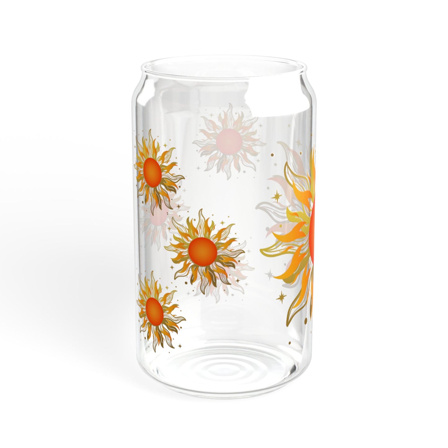 Sunshine Glow 16oz Summer Sipper Glass vibrant | Eco-Friendly | Reusable | Made for Sunny Days