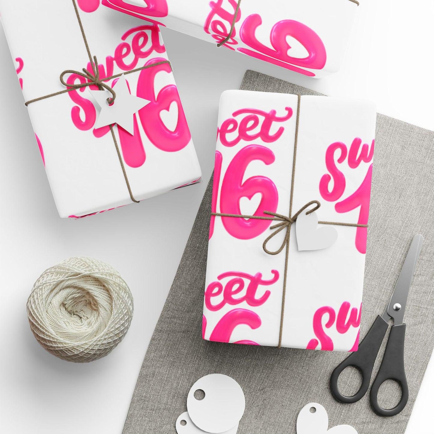 Sweet Sixteen Wrapping Paper Elegant Birthday Gift Wrap