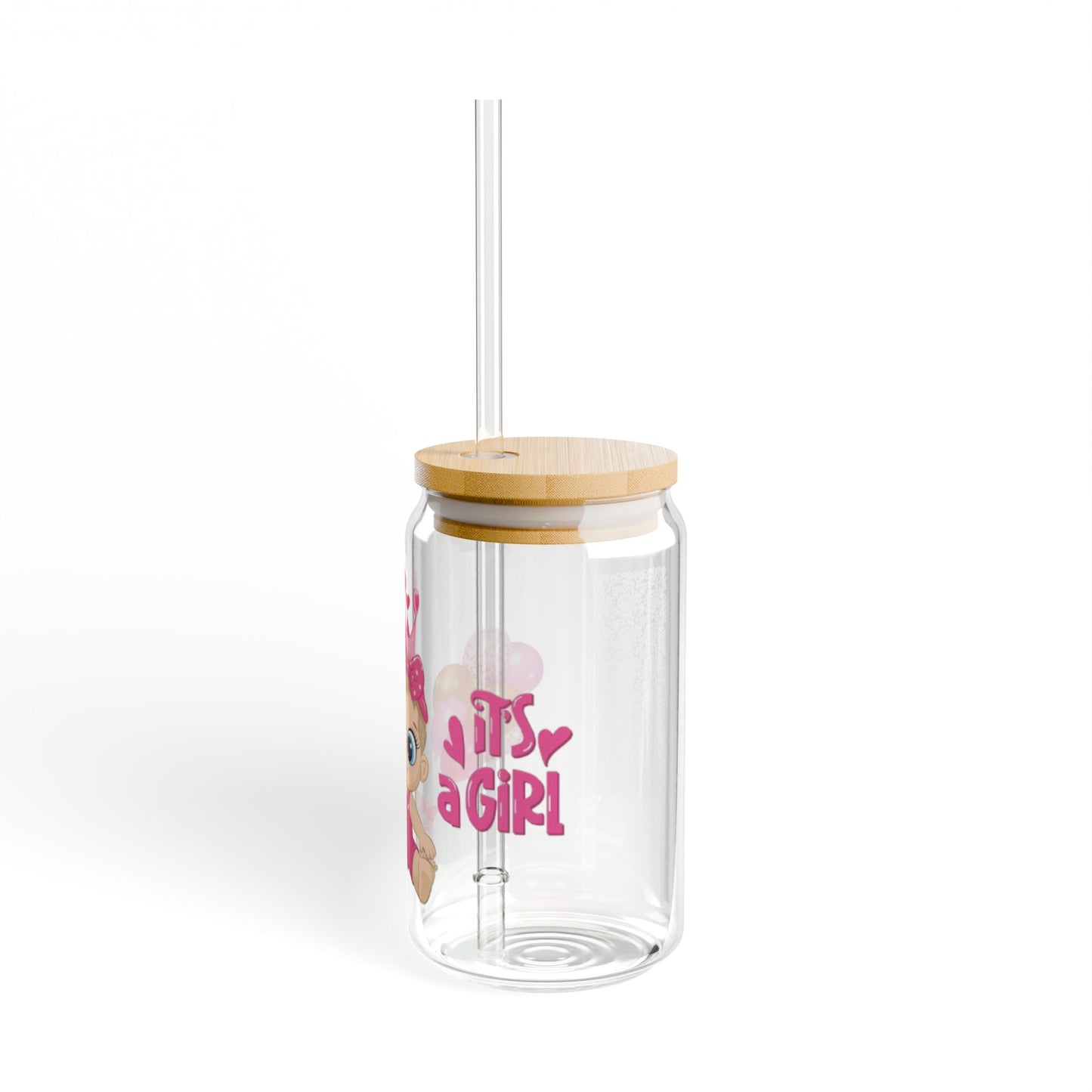 It’s a Girl Party Glass 16oz Gender Reveal Tumbler