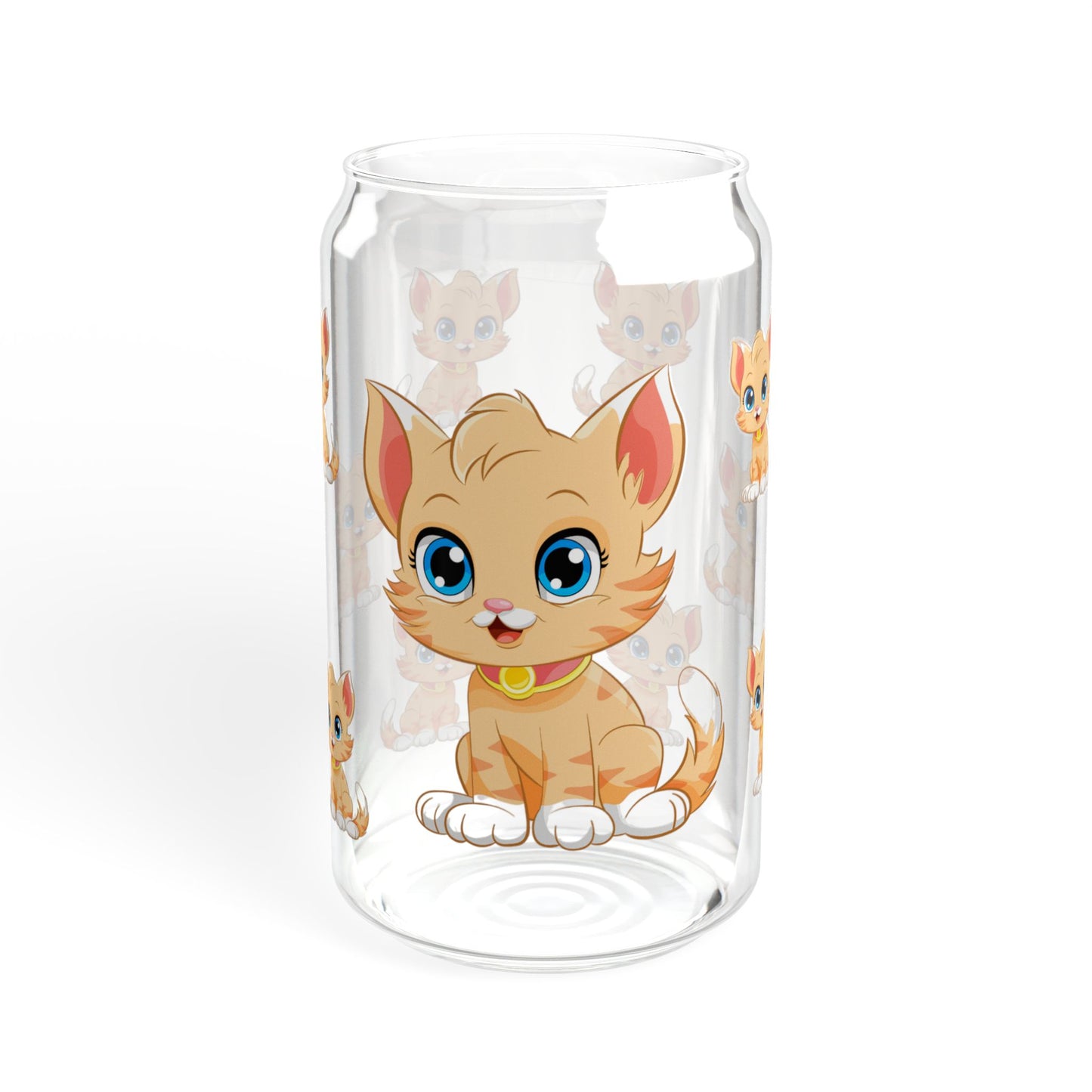 Purrfect Sip Adorable Cat Sipper Glass 16oz Cute | Reusable | Giftable | Ideal for Cat Lovers