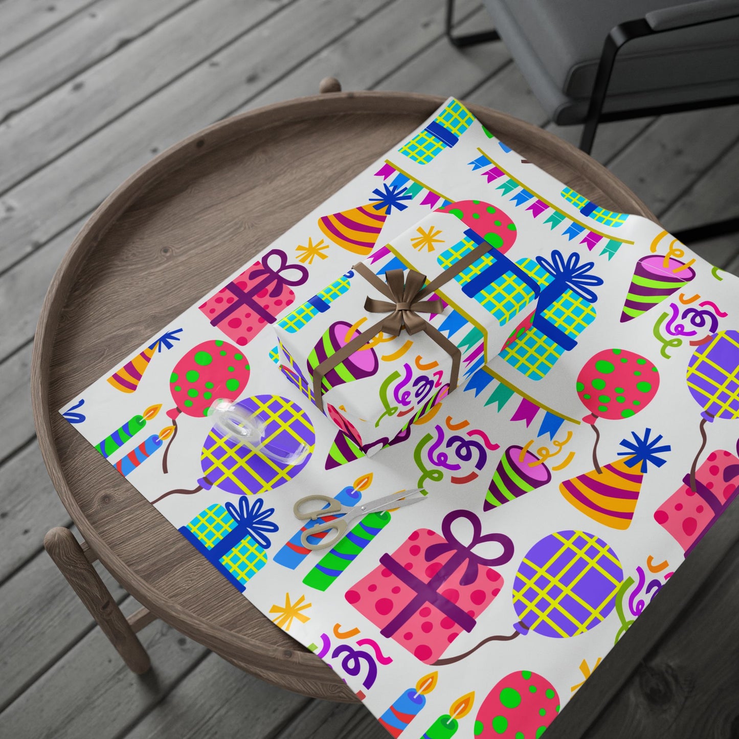 Party Birthday Wrapping Paper Festive Gift Wrap for Celebrations