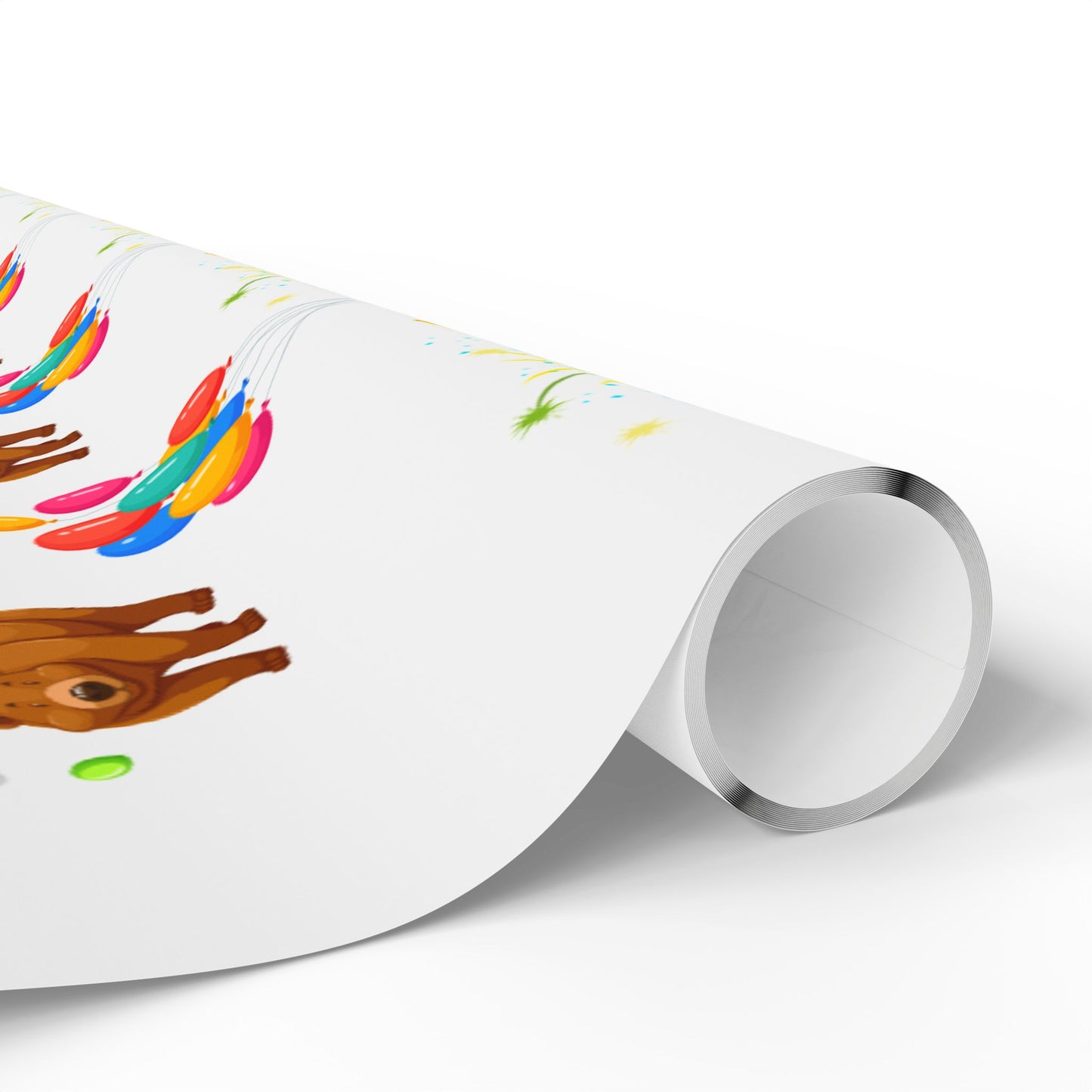 Bear Happy Birthday Wrapping Paper Cute Gift Wrap for Kids Parties