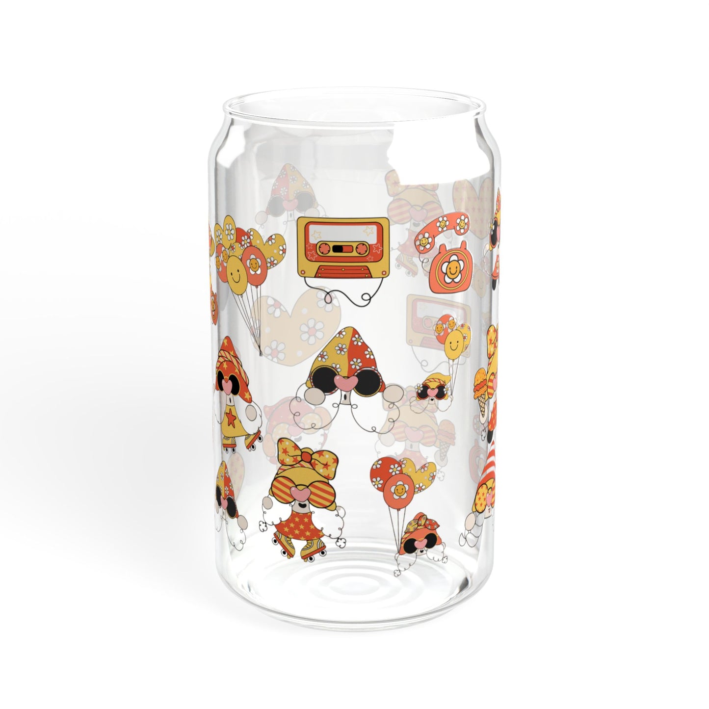 Kawaii Sip 16oz Yellow Elf Sipper Glass Cute | Whimsical | Reusable | Perfect for Gifts and Parties