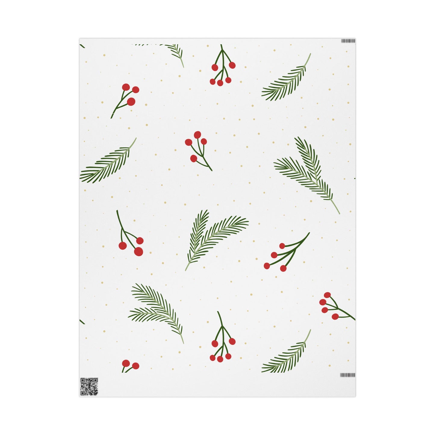 Holiday Greenery Wrapping Paper Elegant Christmas Gift Wrap Roll