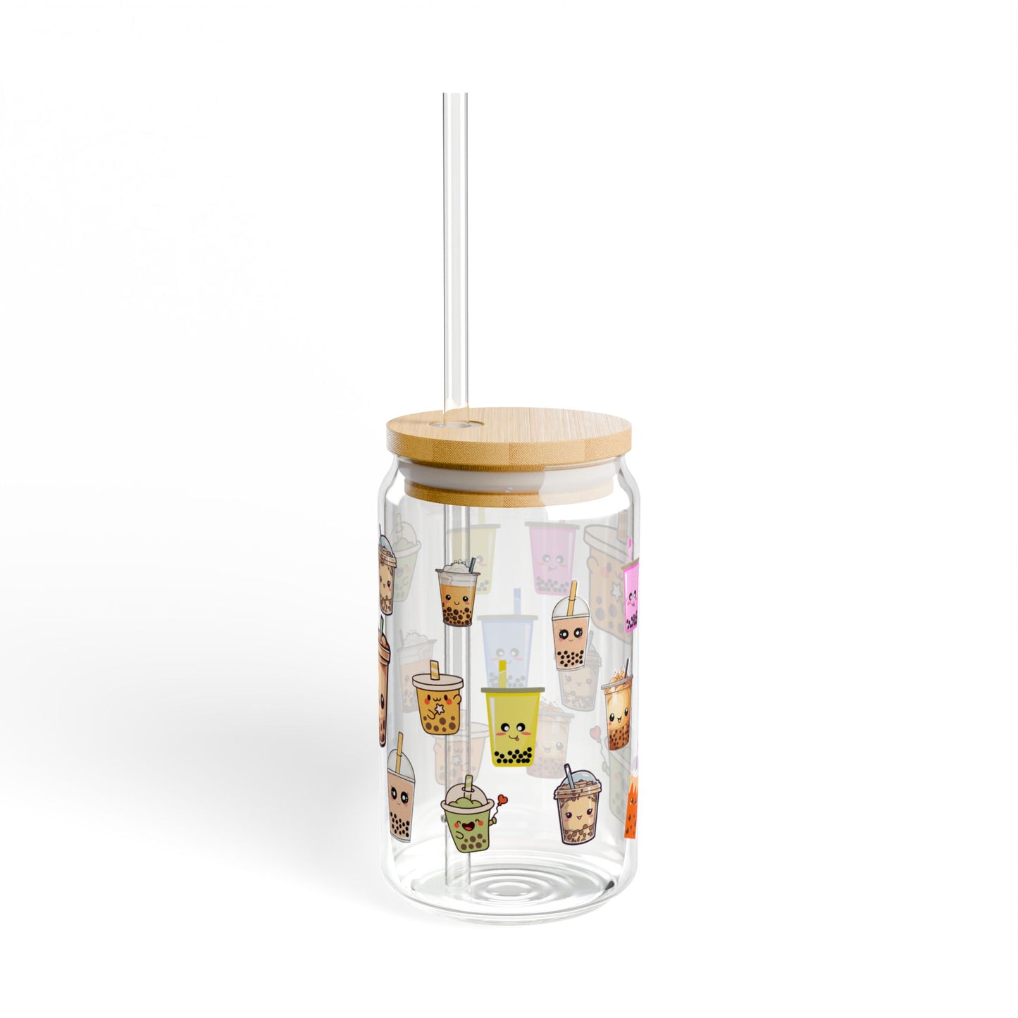 Bubble Bliss 16oz Bubble Tea Sipper Glass Stylish | Durable | Reusable | Perfect for Tea Lovers
