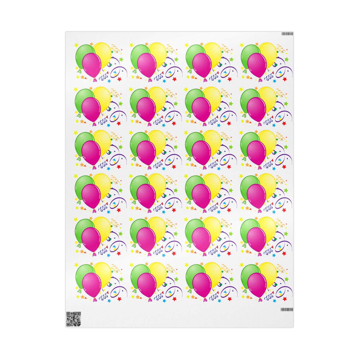 Colorful Balloons Wrapping Paper Party Gift Wrap Sheets