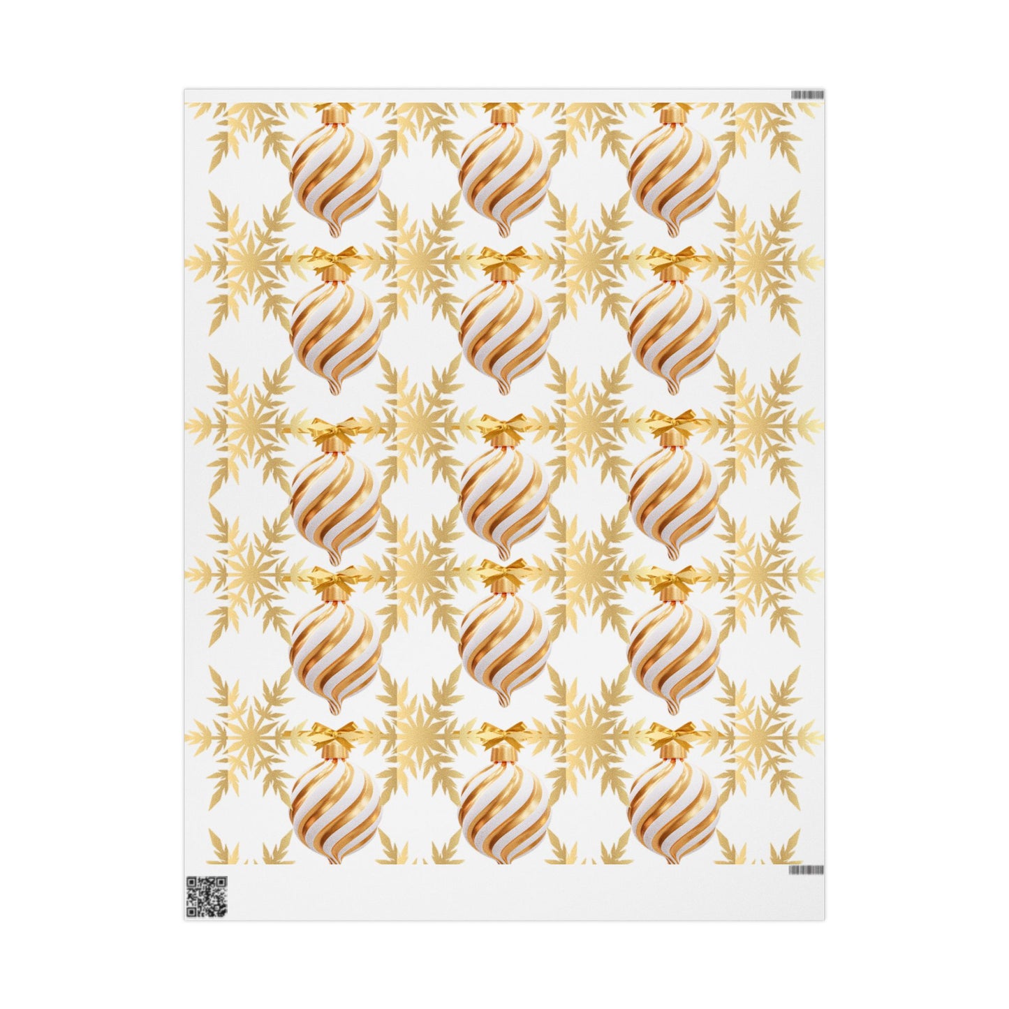 Golden Holiday Wrapping Paper Elegant Festive Gift Wrap