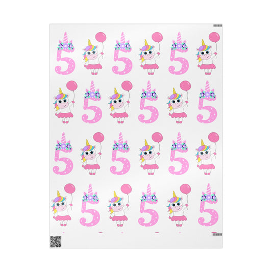 Colorful Horse Birthday Wrapping Paper Fun Gift Wrap for Kids Parties