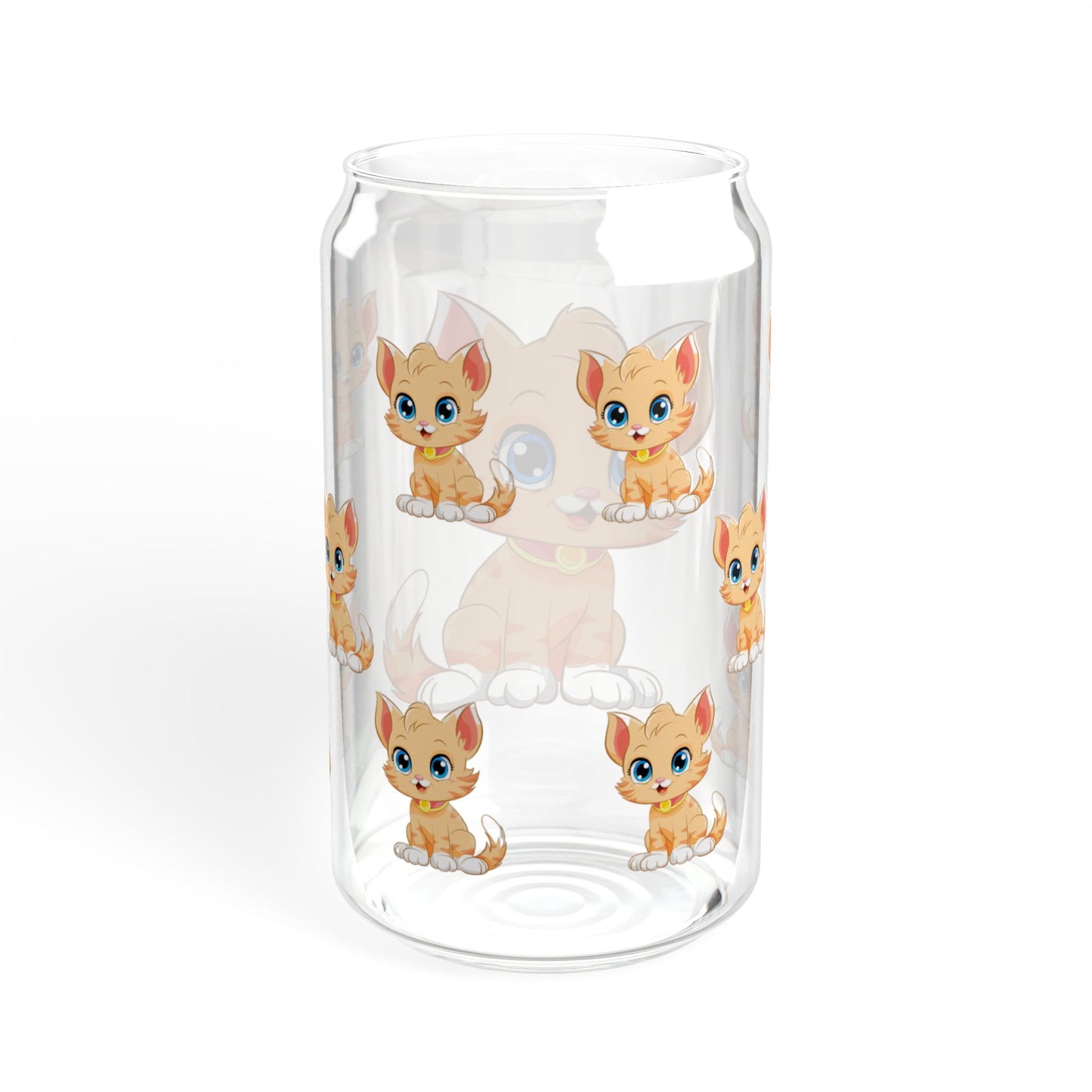 Purrfect Sip Adorable Cat Sipper Glass 16oz Cute | Reusable | Giftable | Ideal for Cat Lovers