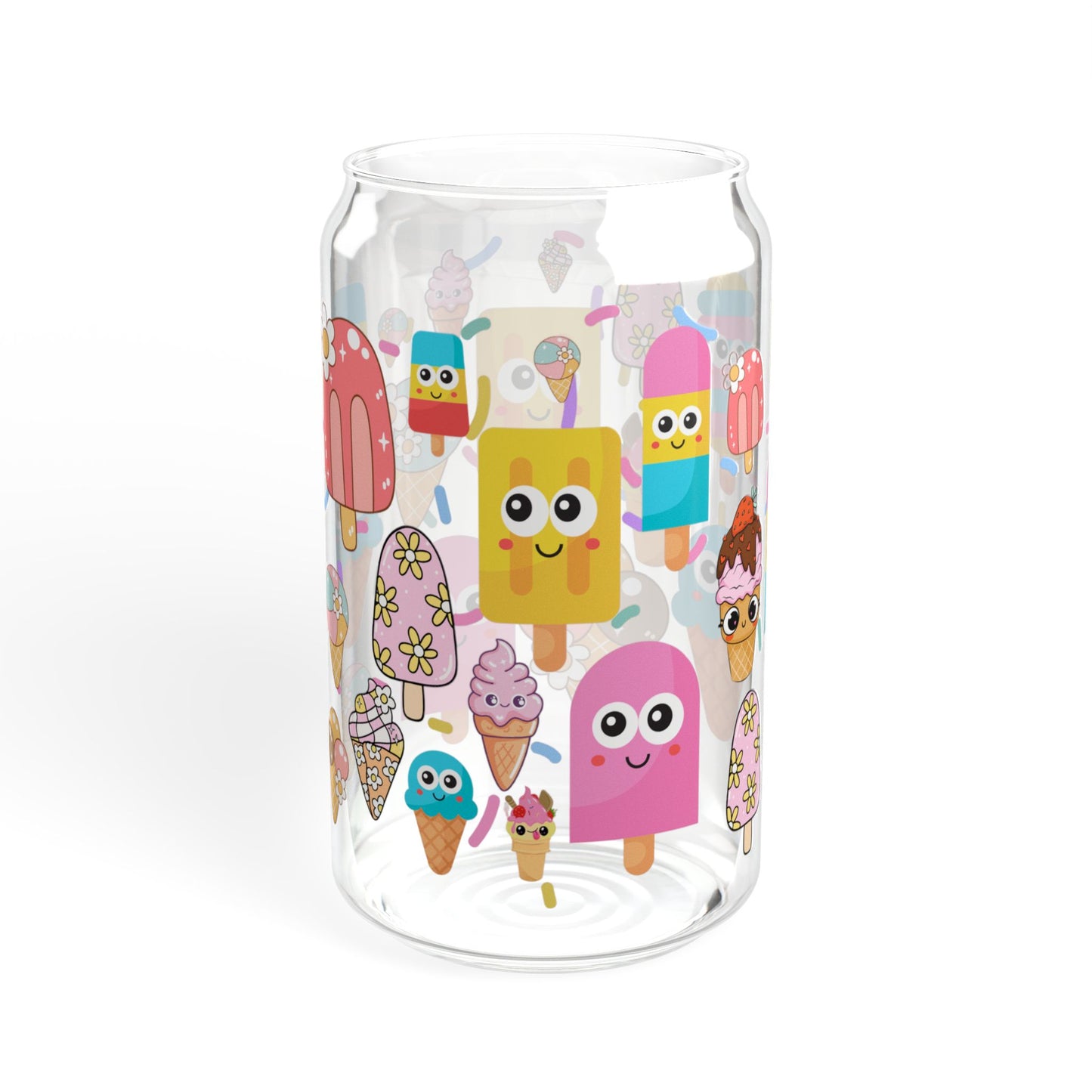 Sweet Sips 16oz Ice Cream Sipper Glass Playful | Reusable | Gift-Ready | Perfect for Summer Celebrations