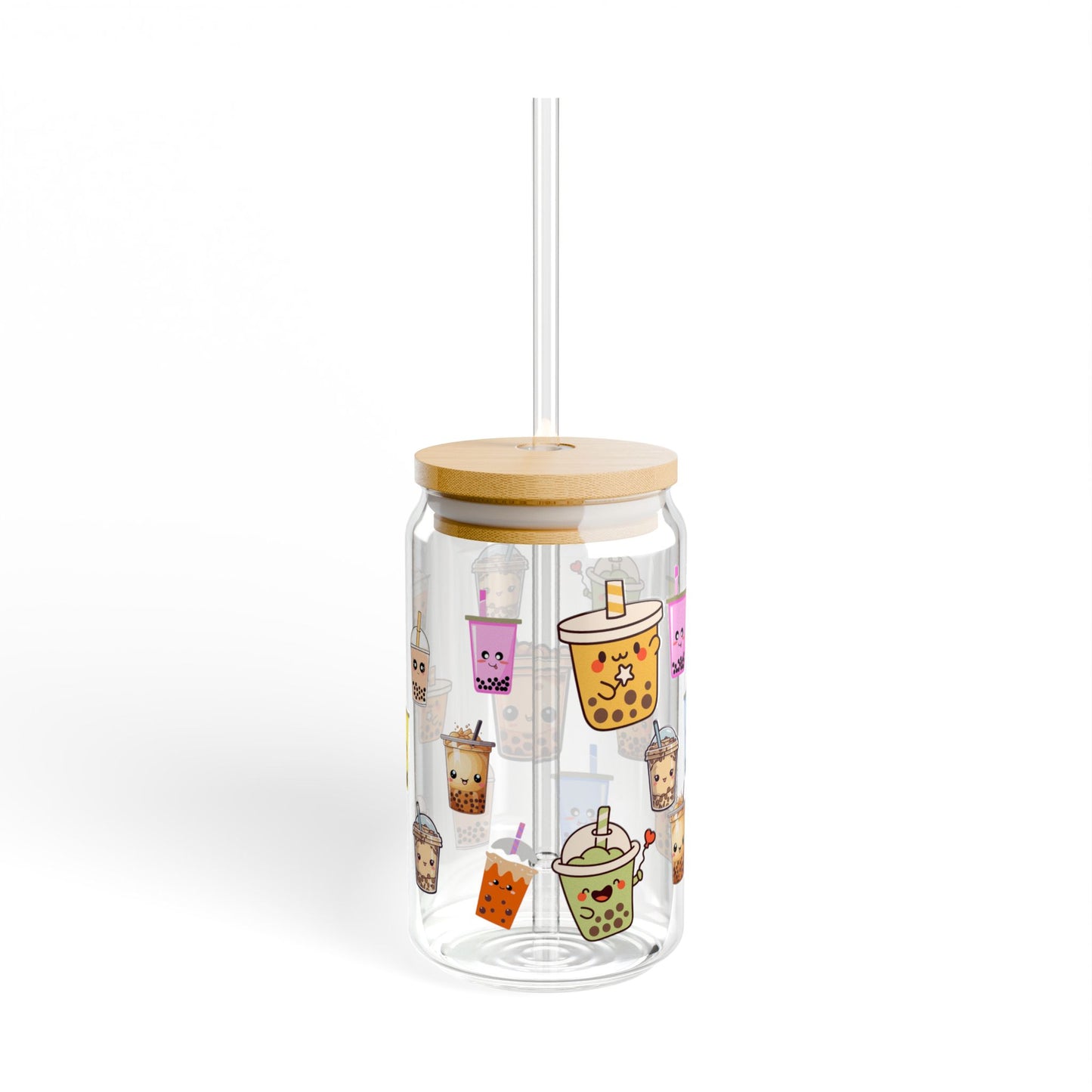 Bubble Bliss 16oz Bubble Tea Sipper Glass Stylish | Durable | Reusable | Perfect for Tea Lovers