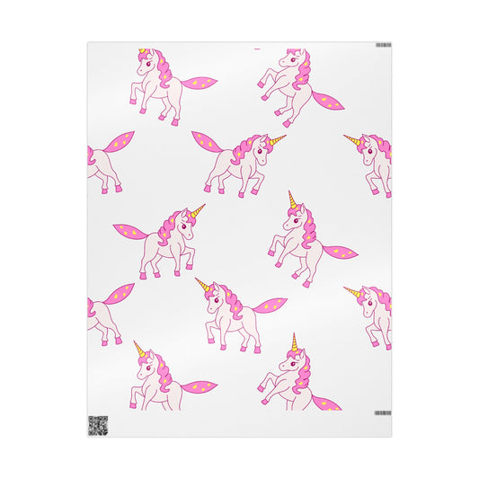 Pink Horses Wrapping Paper Stylish Gift Wrap for Birthdays and Celebrations