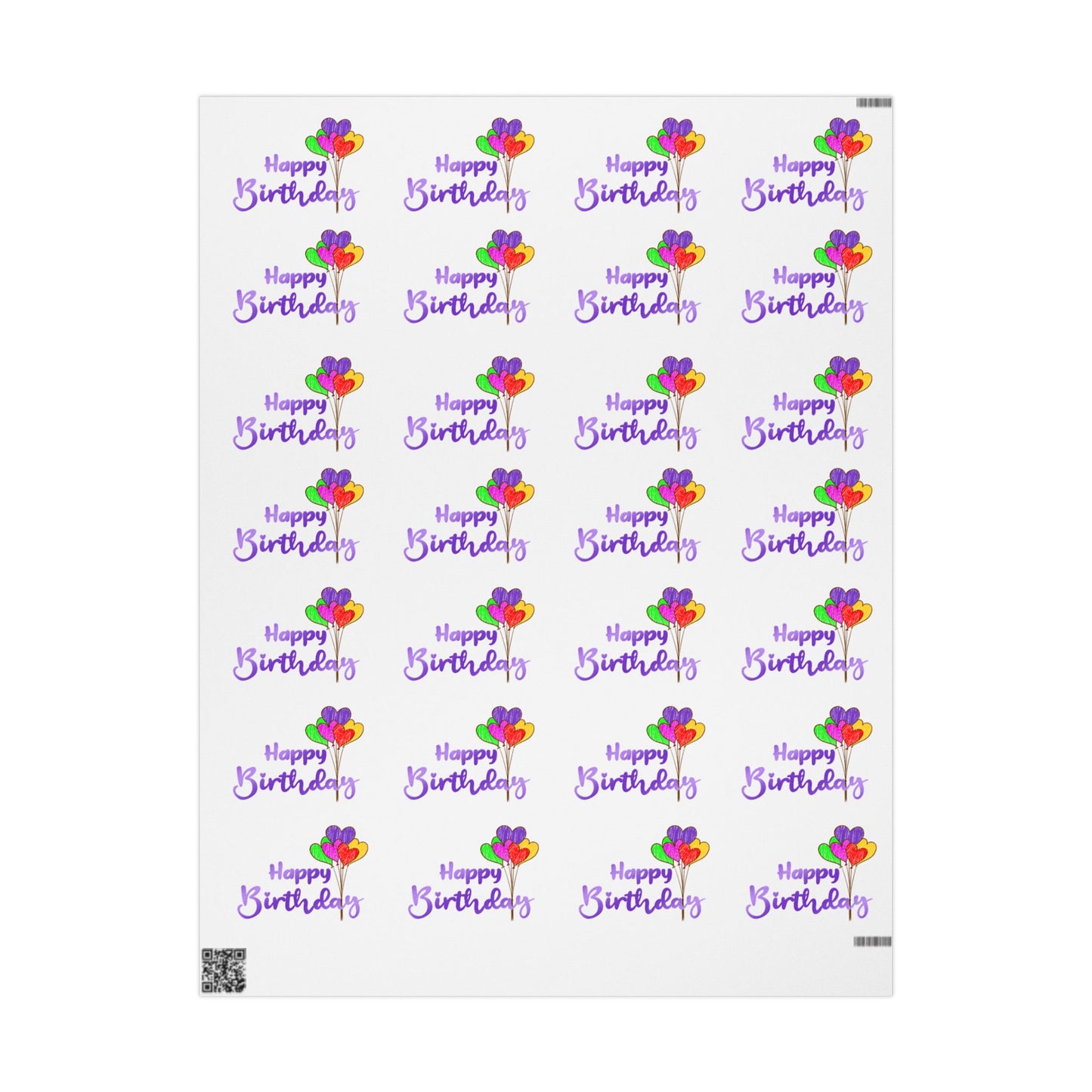 Colorful Birthday Wrapping Paper, Festive Gift Wrap, Party Supplies, Celebration Decor, Gift-Giving Essential, Joyful Occasion