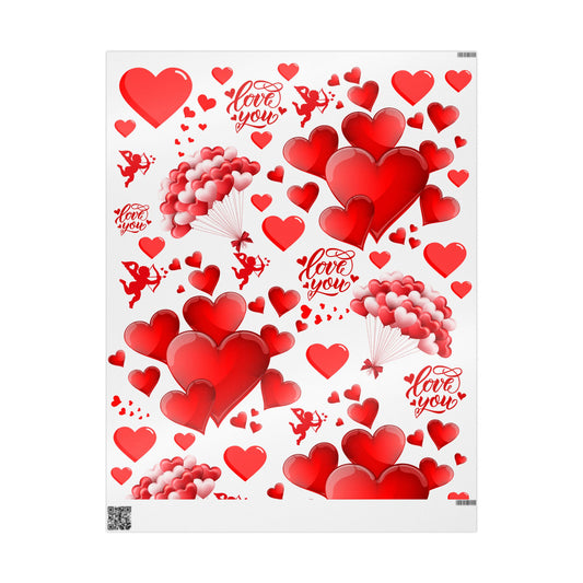 Valentine Wrapping Paper Romantic Gift Wrap for Special Occasions