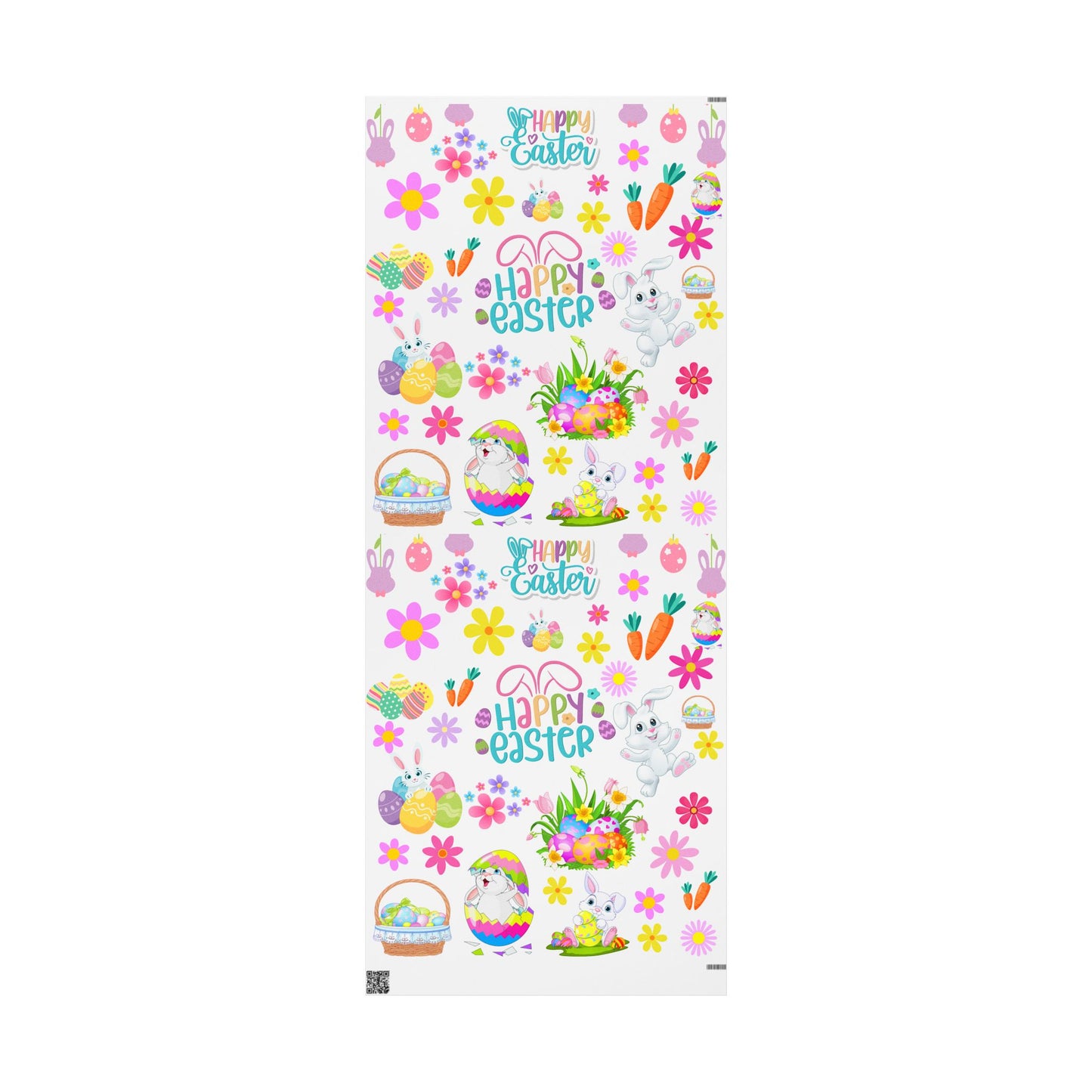 Happy Easter Bunny Wrapping Paper – Floral Spring Gift Wrap