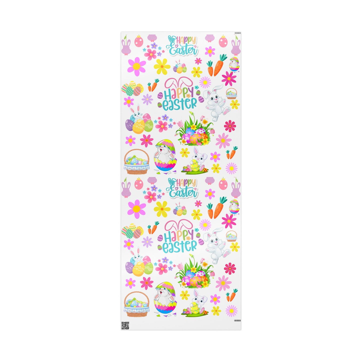 Happy Easter Bunny Wrapping Paper – Floral Spring Gift Wrap