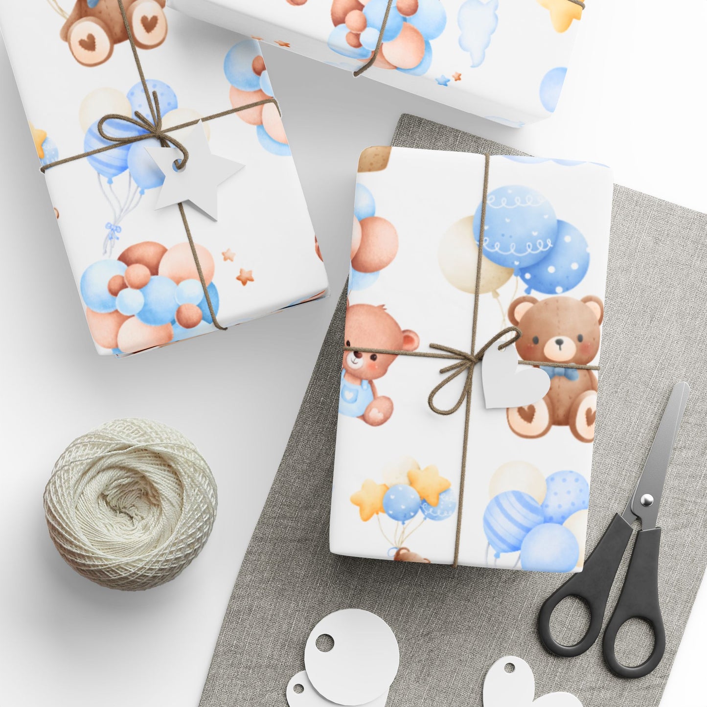 Teddy Bear Wrapping Paper Adorable Gift Wrap for Baby Showers and Birthdays
