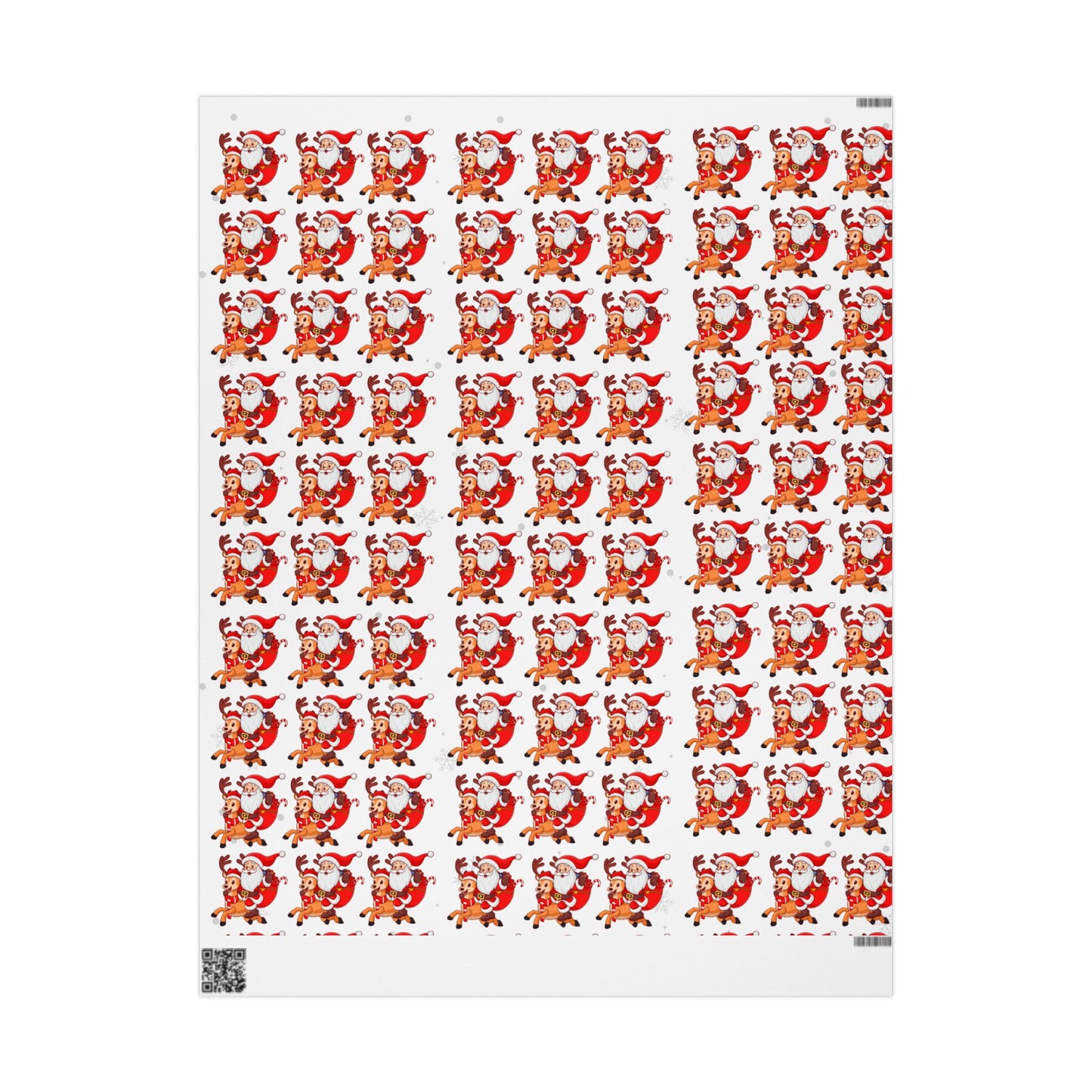 Santa & Reindeer Wrapping Paper Festive Christmas Gift Wrap Sheets