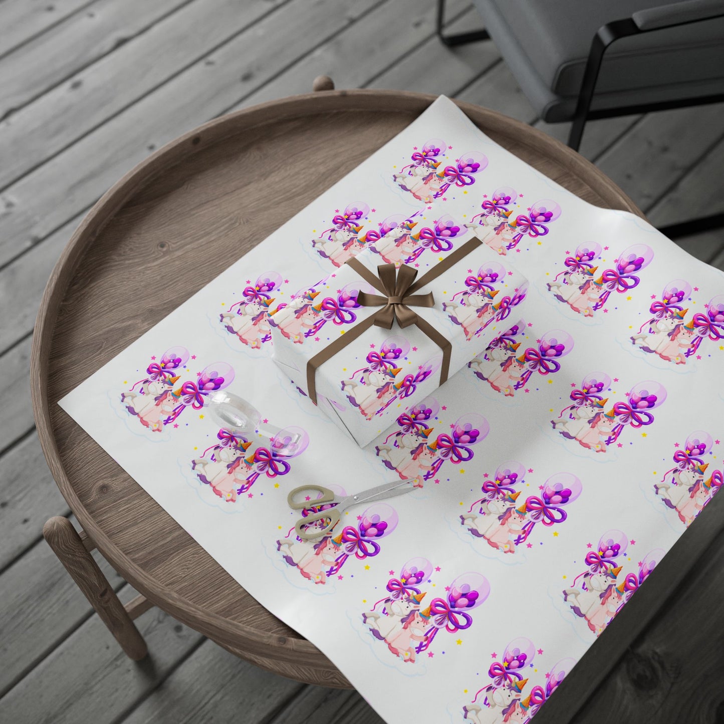Purple Horses Wrapping Paper Elegant Gift Wrap for Celebrations