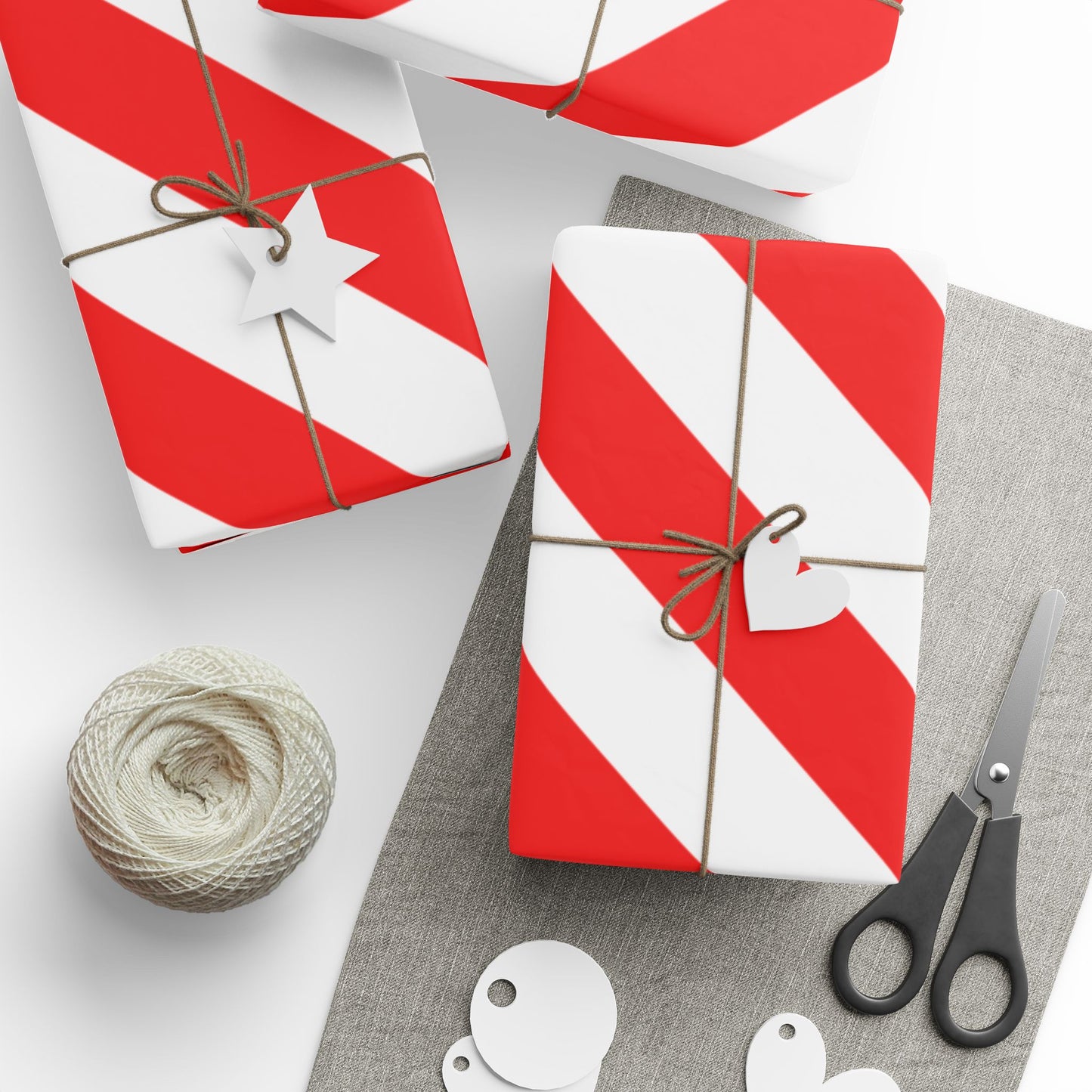 Classic Red & White Wrapping Paper Elegant Gift Wrap for Any Occasion