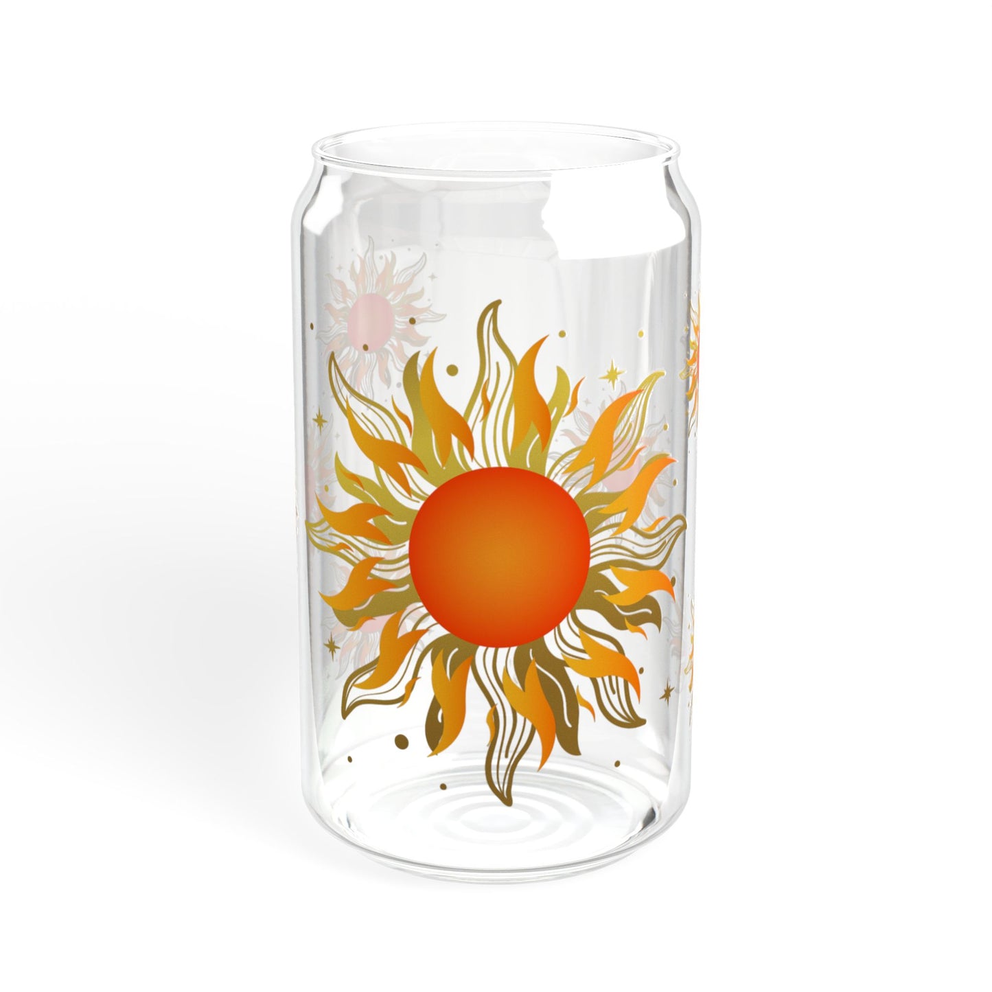 Sunshine Glow 16oz Summer Sipper Glass vibrant | Eco-Friendly | Reusable | Made for Sunny Days