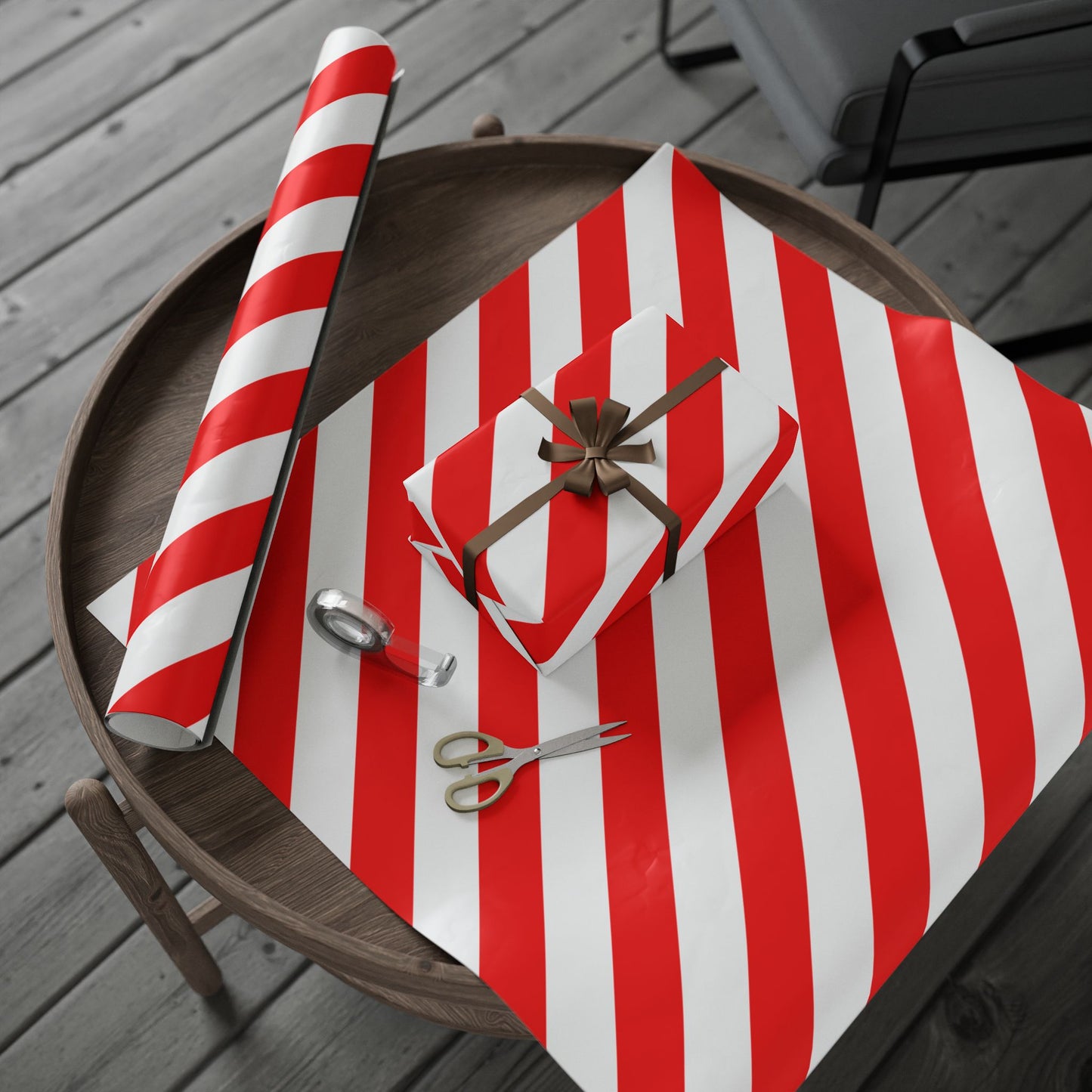 Classic Red & White Wrapping Paper Elegant Gift Wrap for Any Occasion
