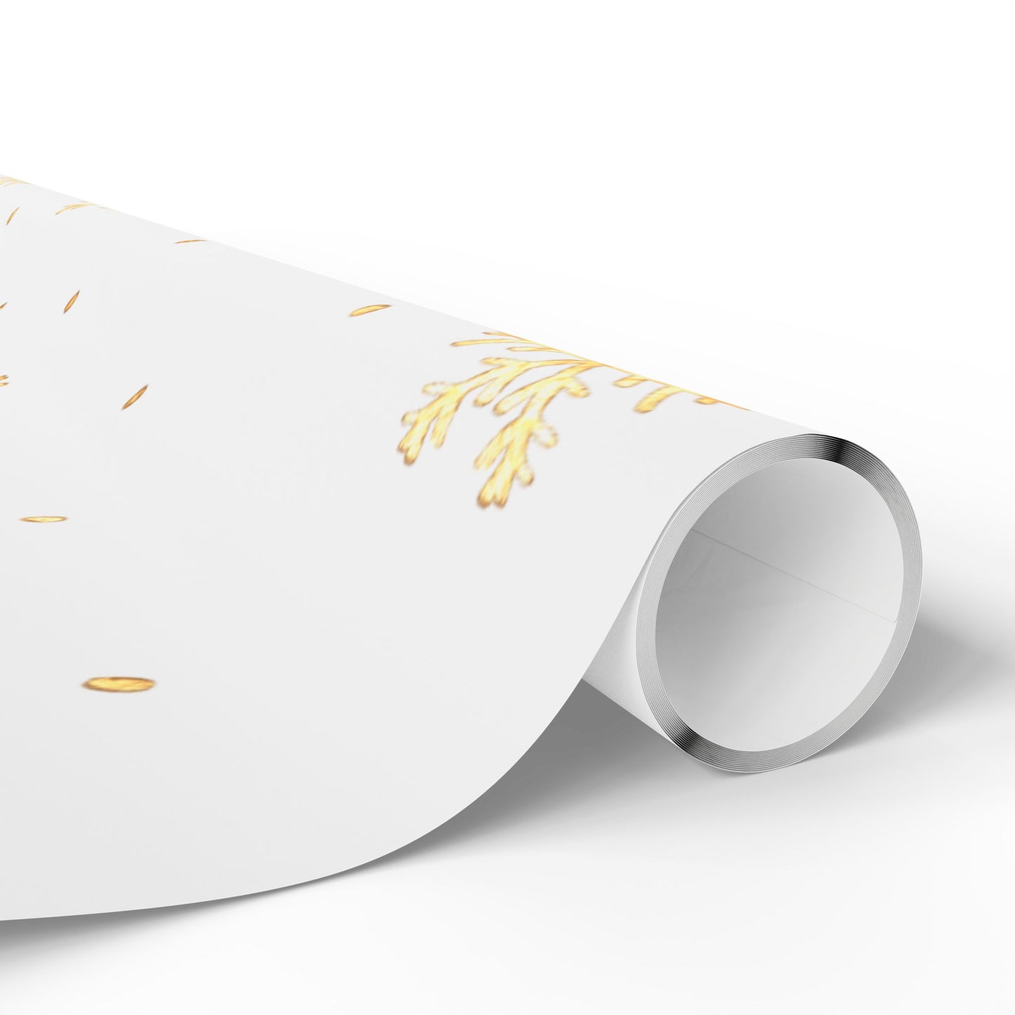 Golden Snowflake Wrapping Paper
